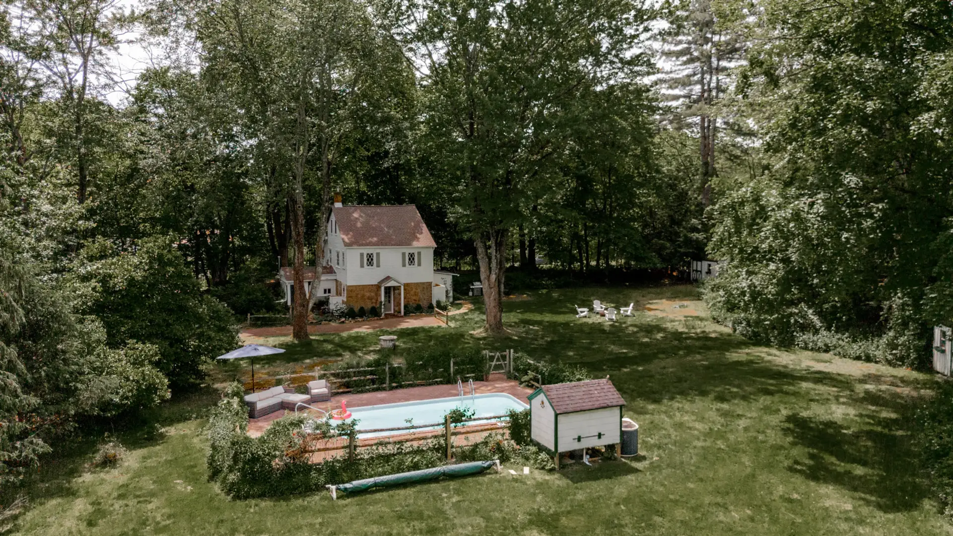 Outdoor Haven: Dive into summer fun by the heated pool in your private backyard oasis!