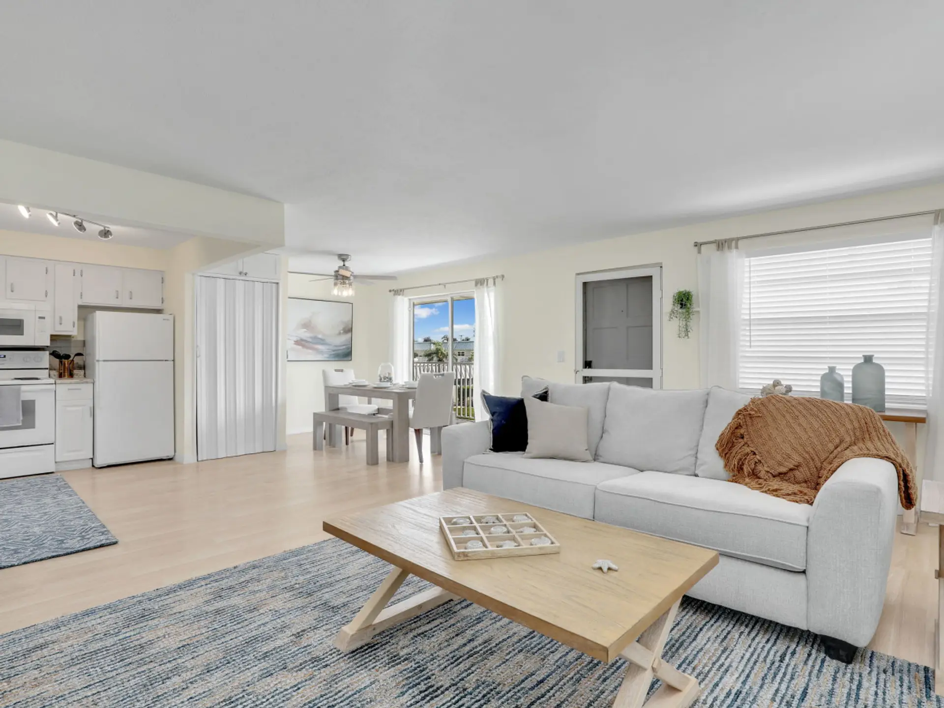 Open concept Kitchen & Dining with Living room