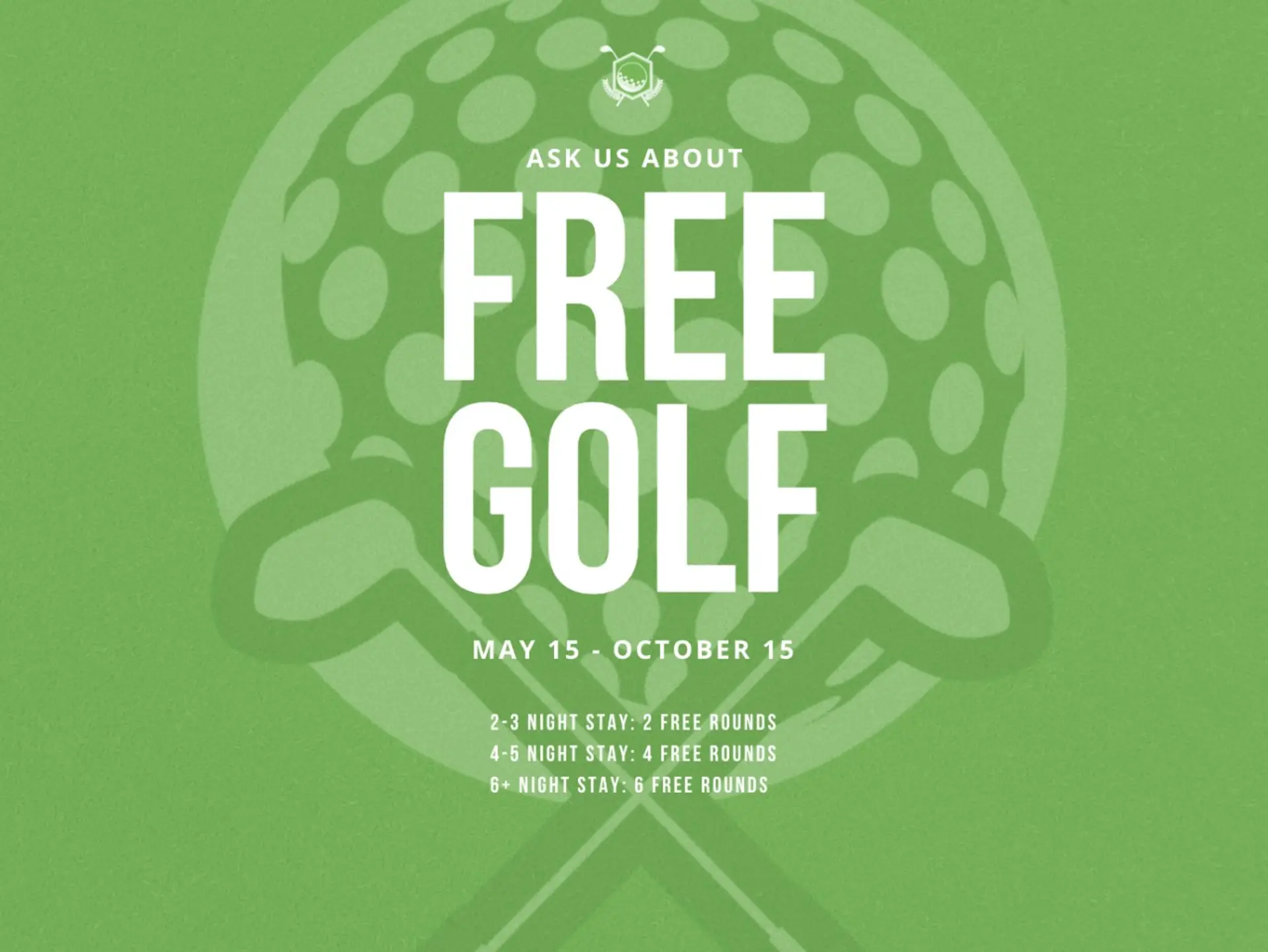 Free Golf May 15-October 15