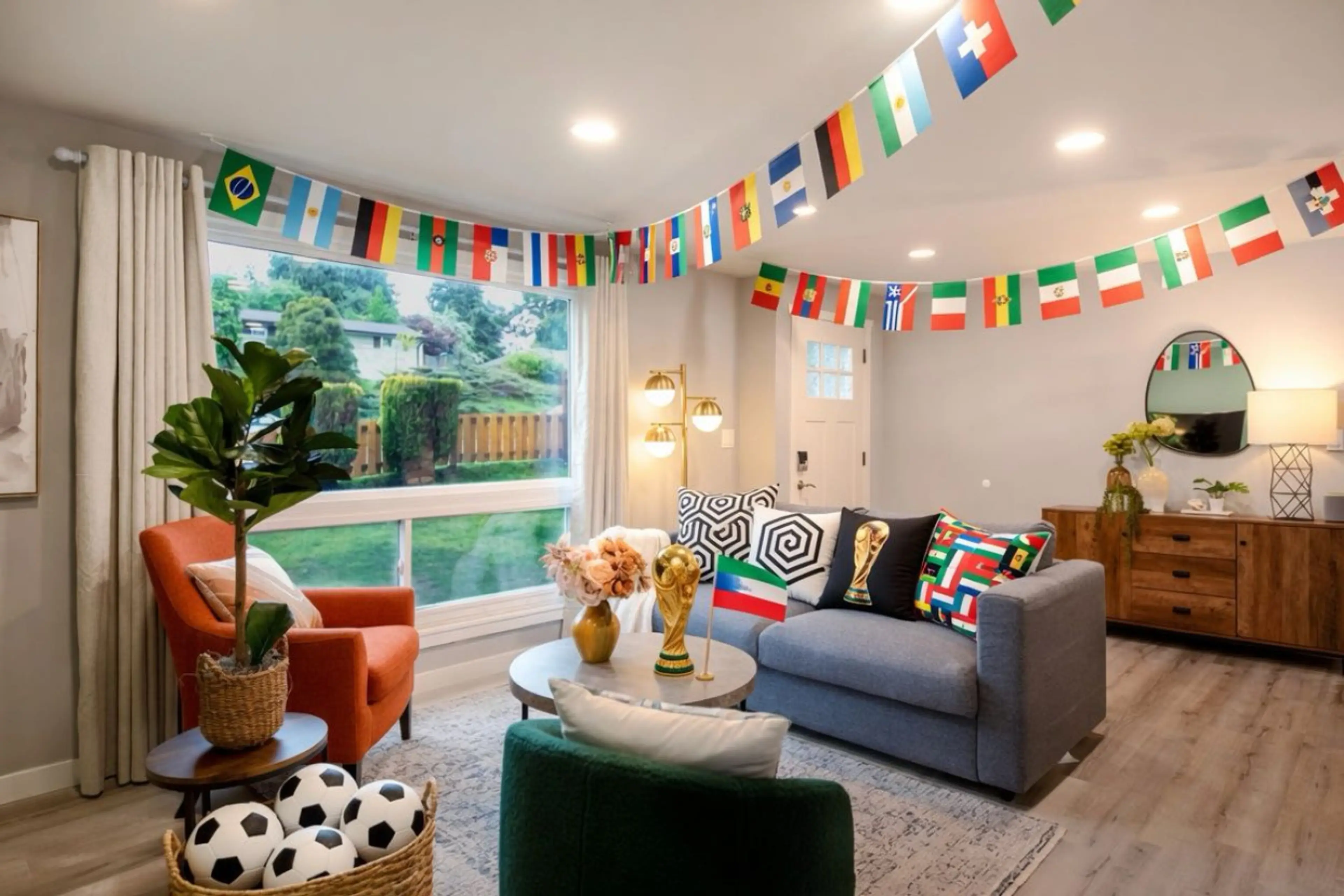 FIFA-themed staging available upon request.