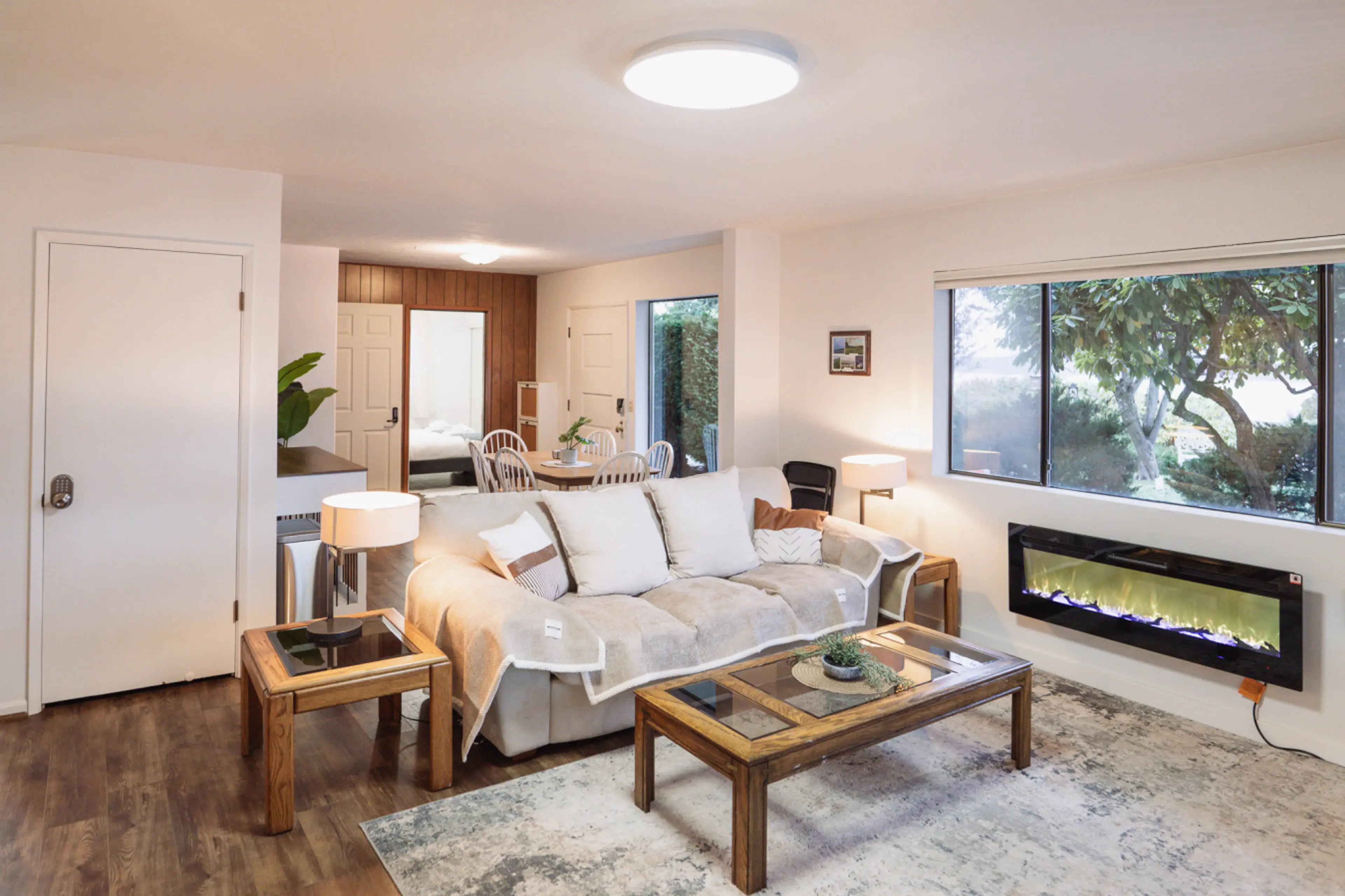 Inviting living room filled with natural light.