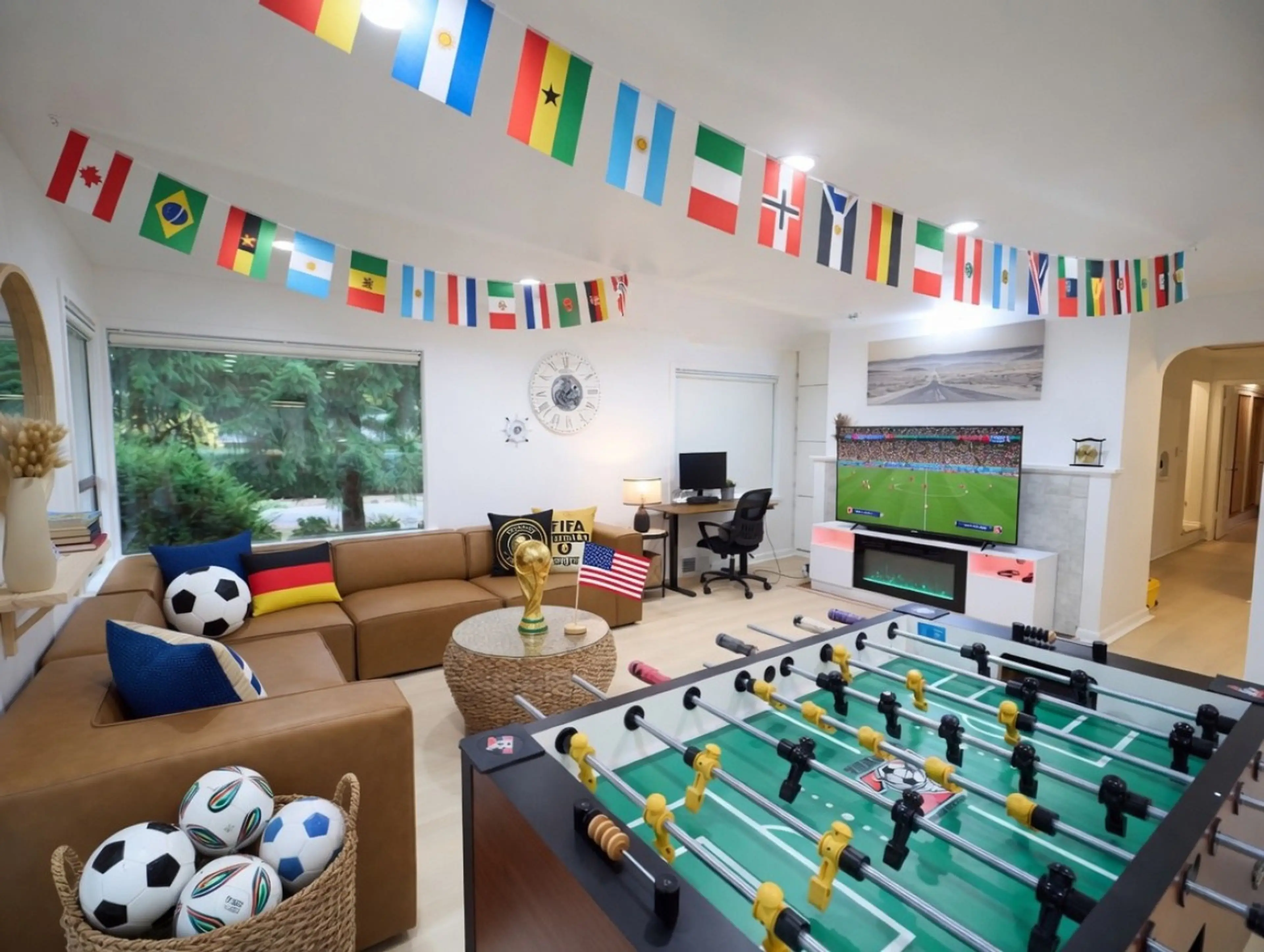 FIFA-themed staging available upon request.