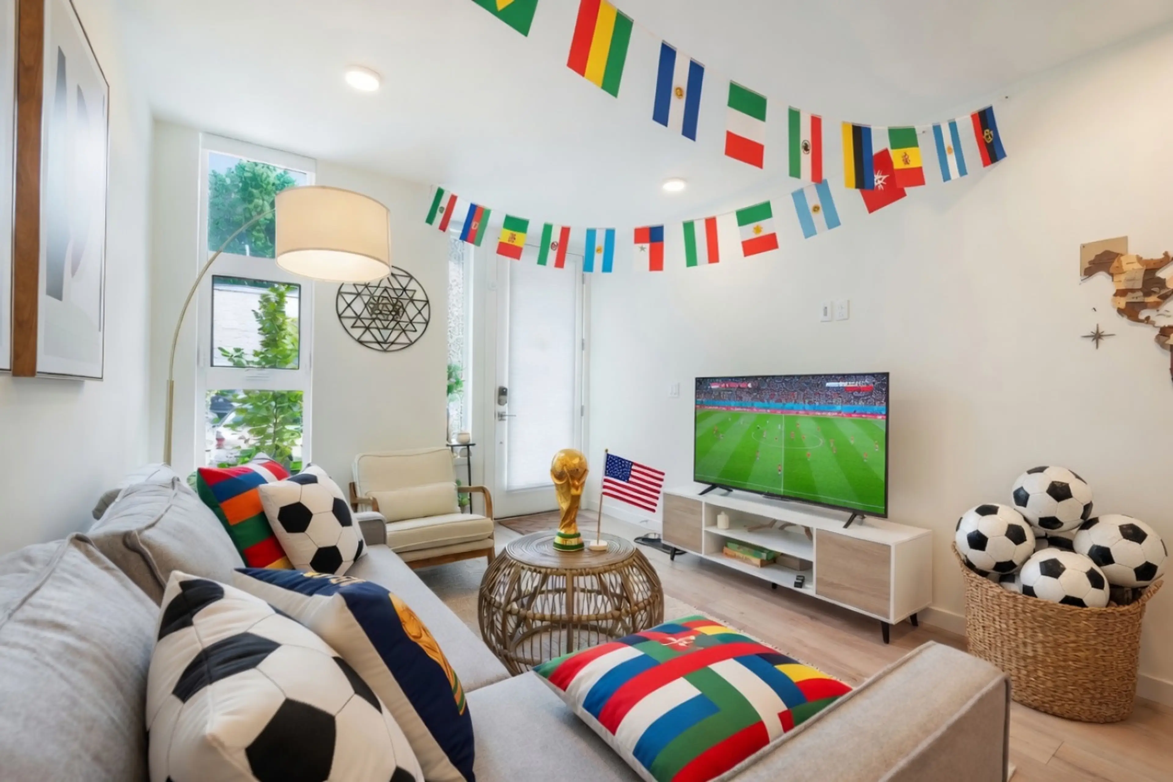 FIFA-themed staging available upon request.