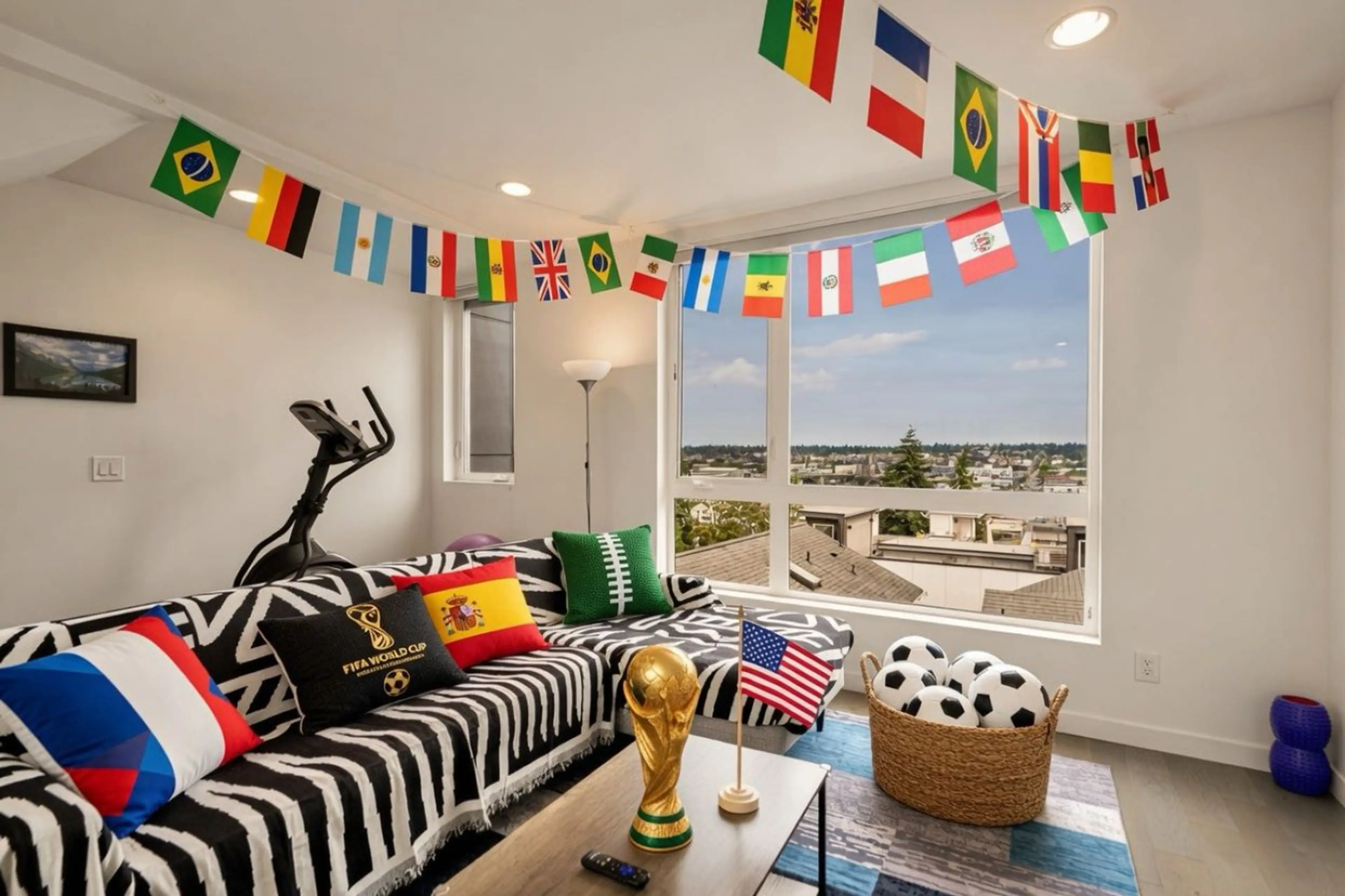 FIFA-themed staging available upon request.