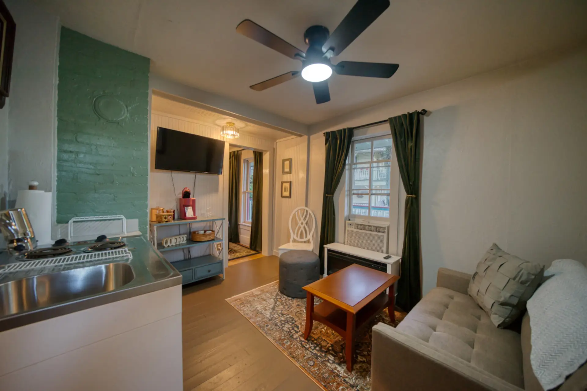 Private Living Room + Kitchenette