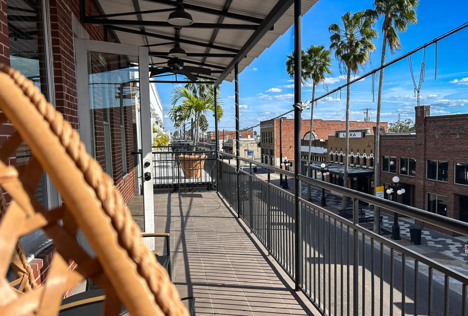 Shared balcony overlooking historic 7th Ave