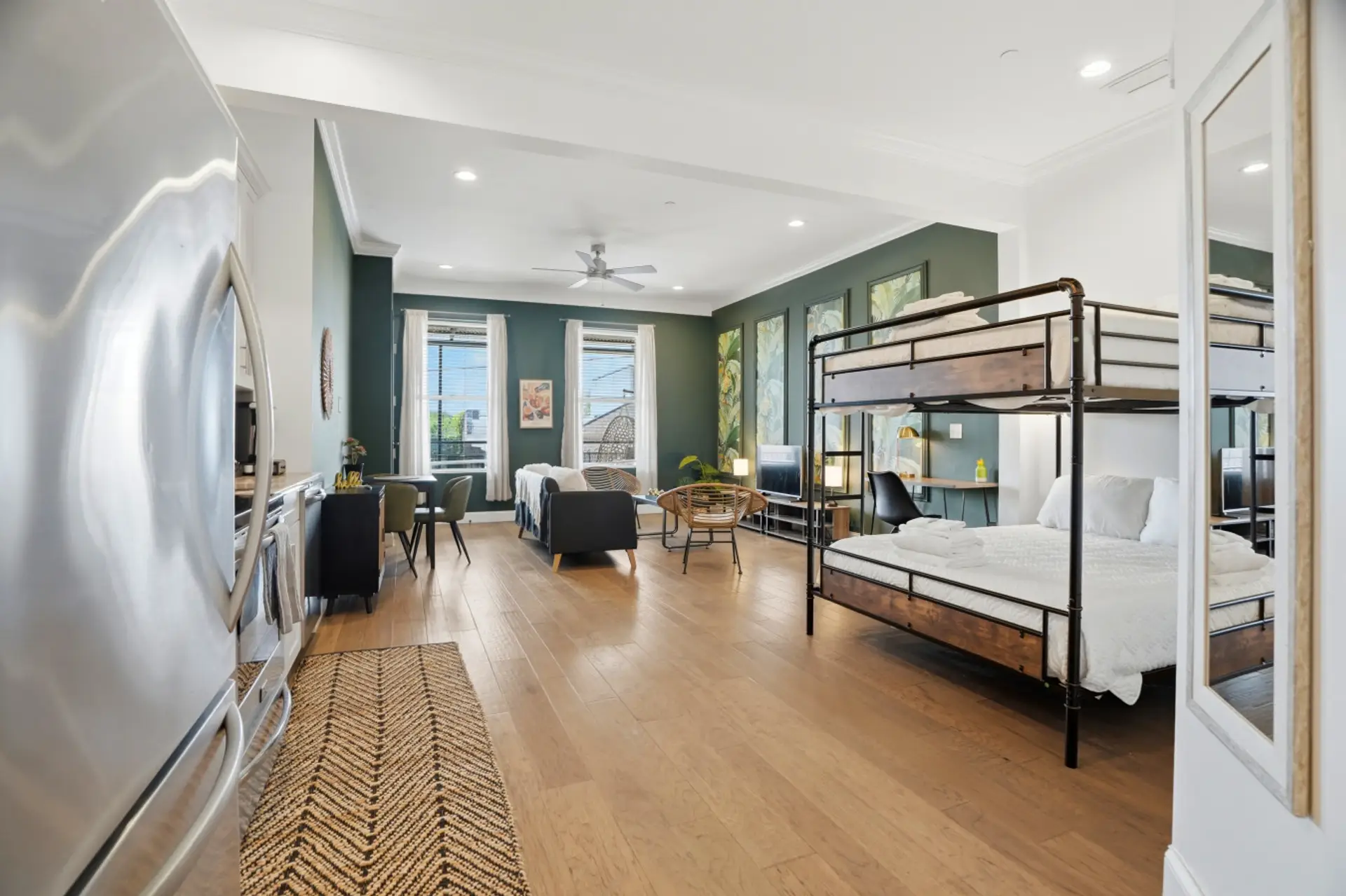 Sangria Suite is professionally decorated and offers vaulted ceilings and large windows