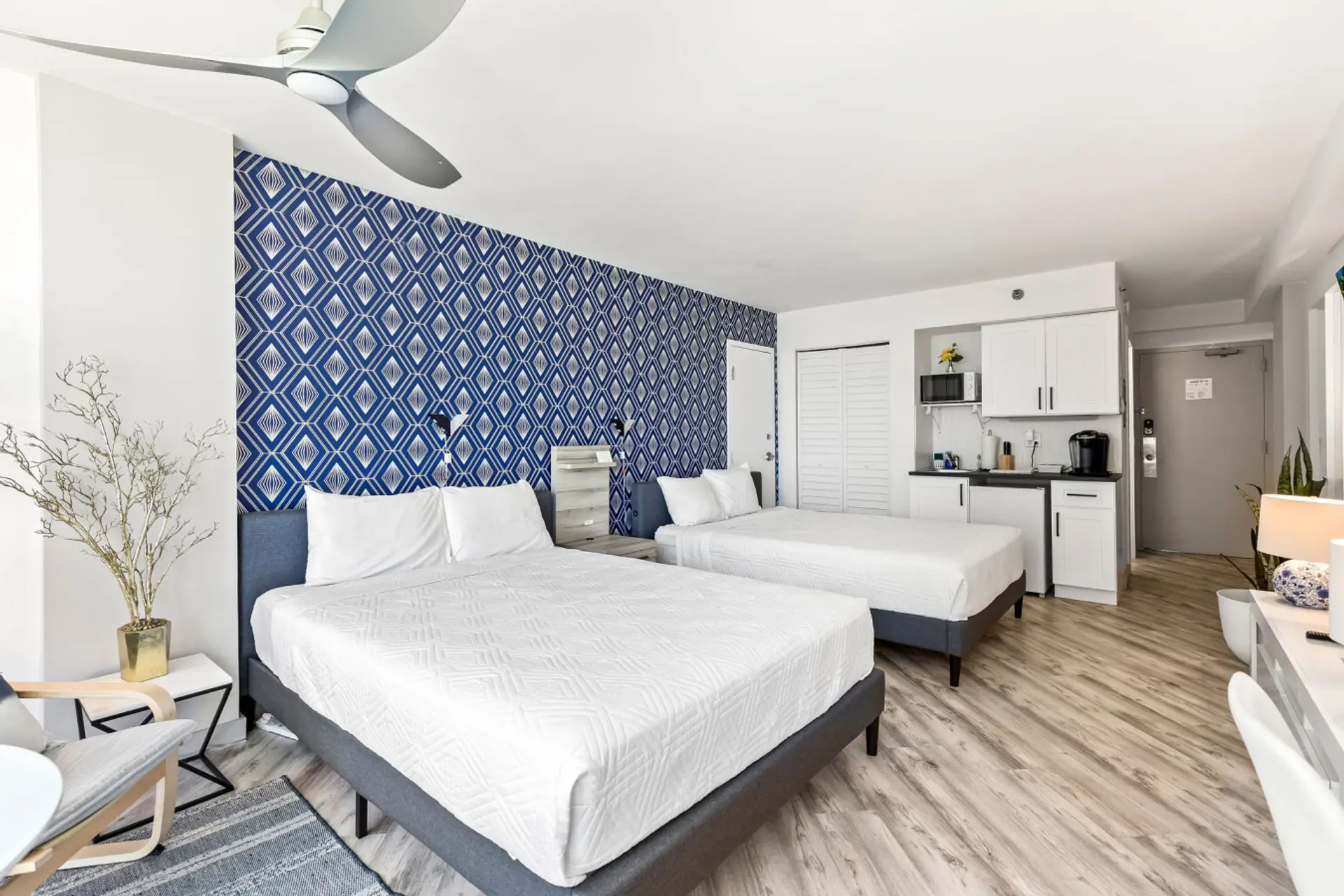 Two new queen beds and newly remodeled space