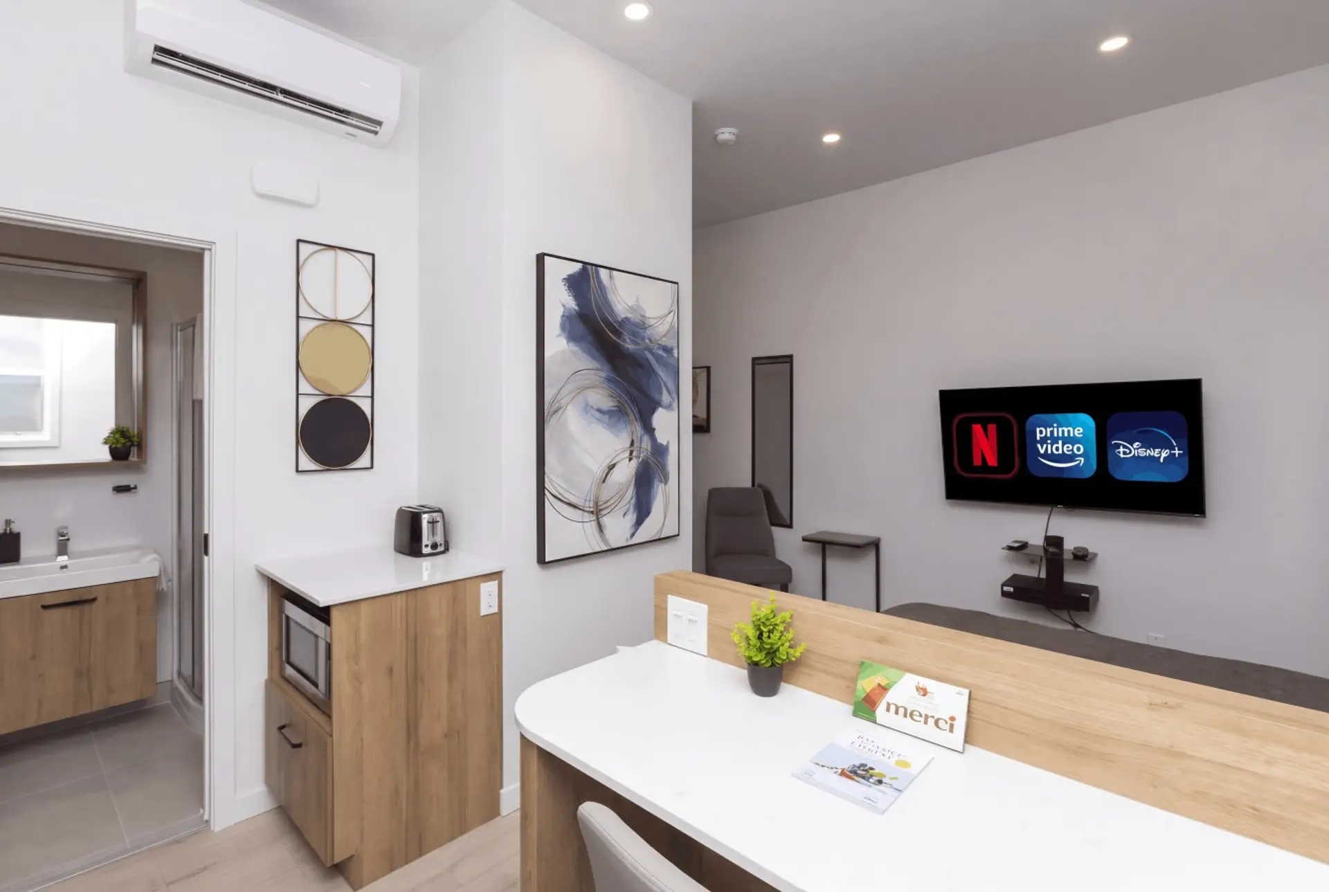 Loft avec TV intelligente