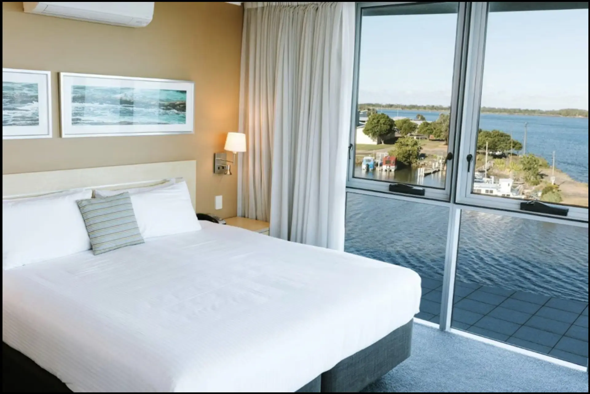 bedroom with view