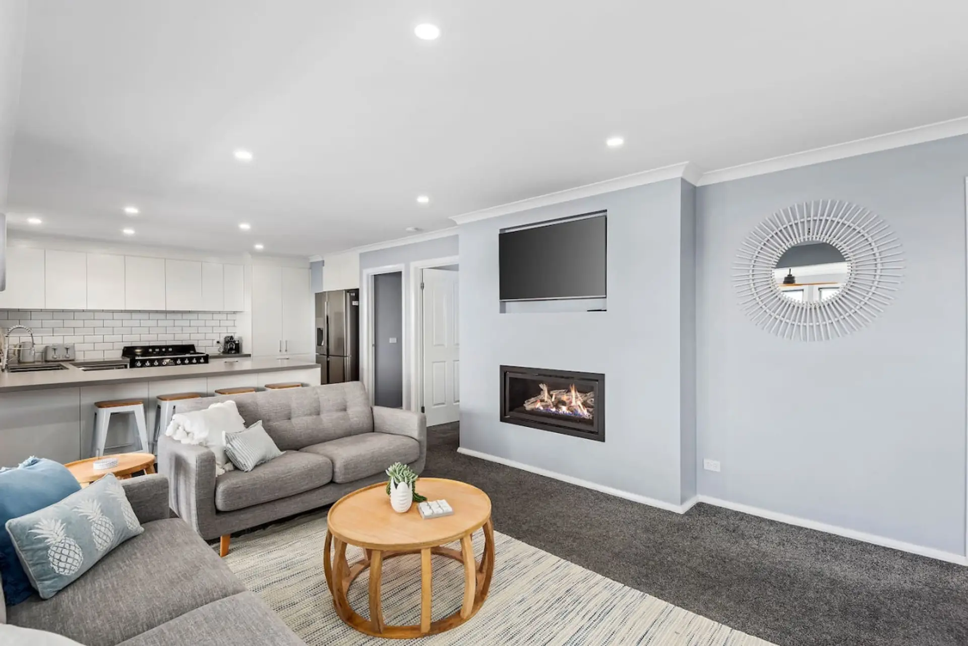 Inviting living area with cozy fireplace