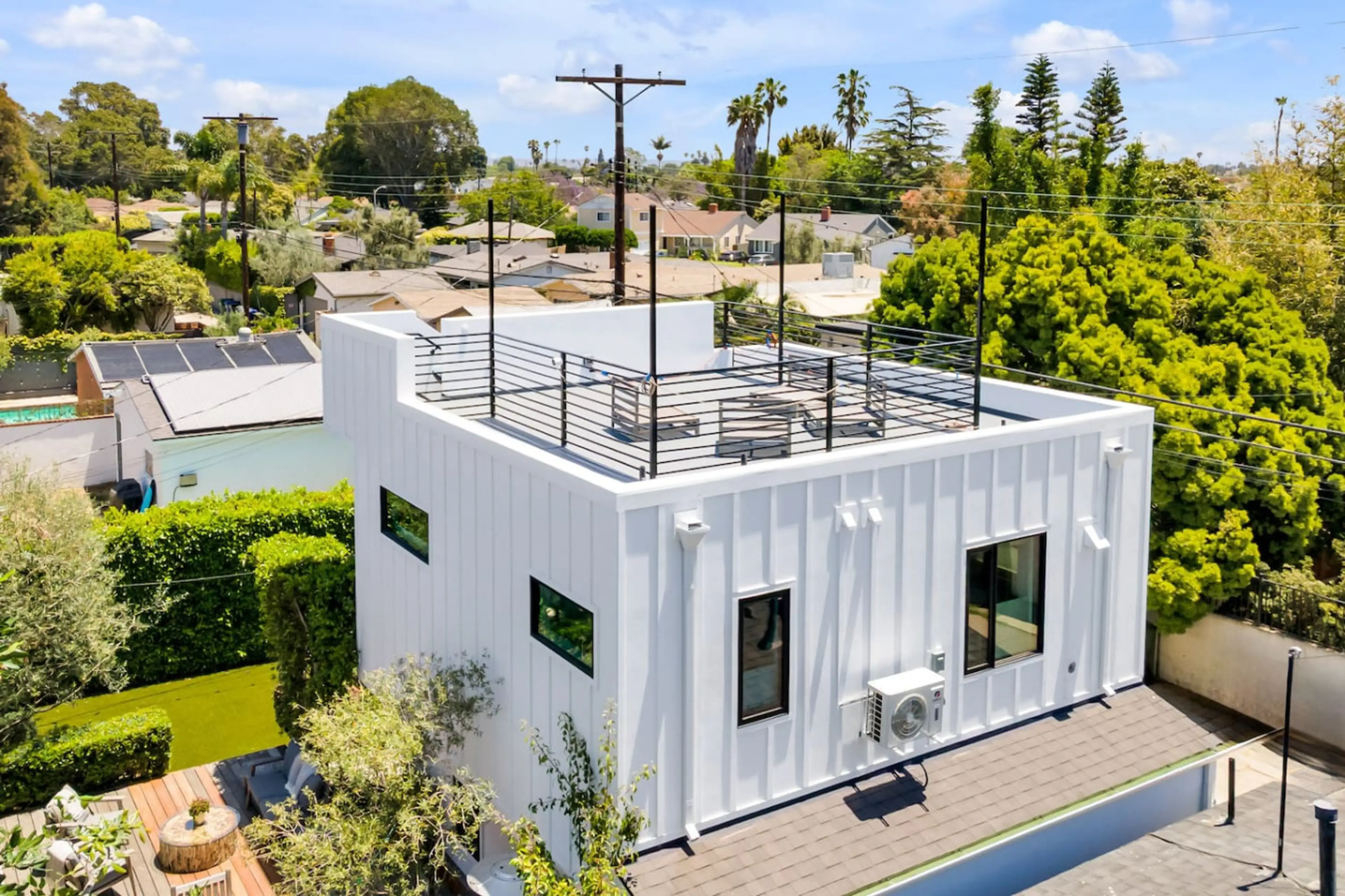 Welcoming exterior with a clean, modern look and a calm, tucked-away feel