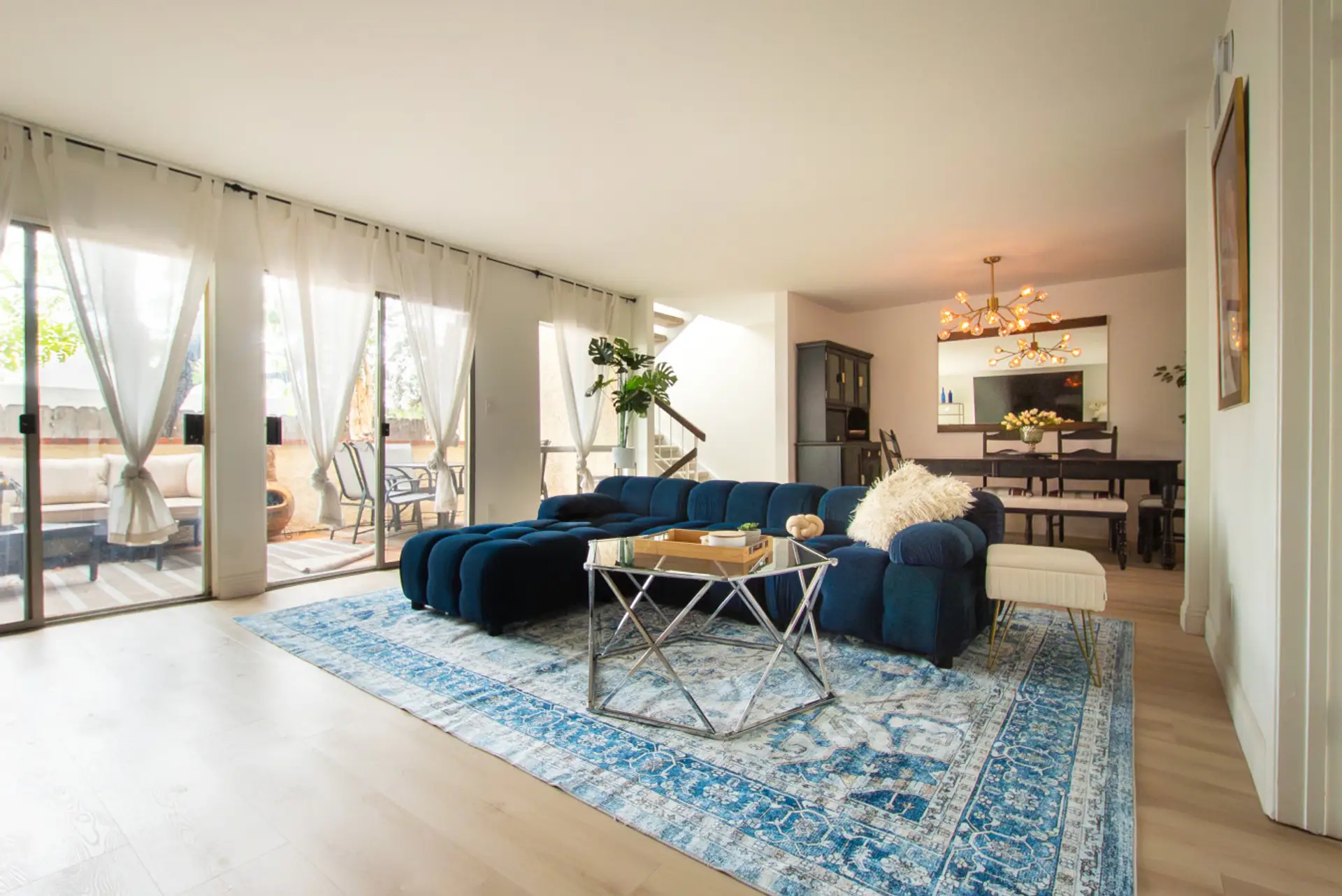 A relaxing living area that feels fresh and uncluttered.