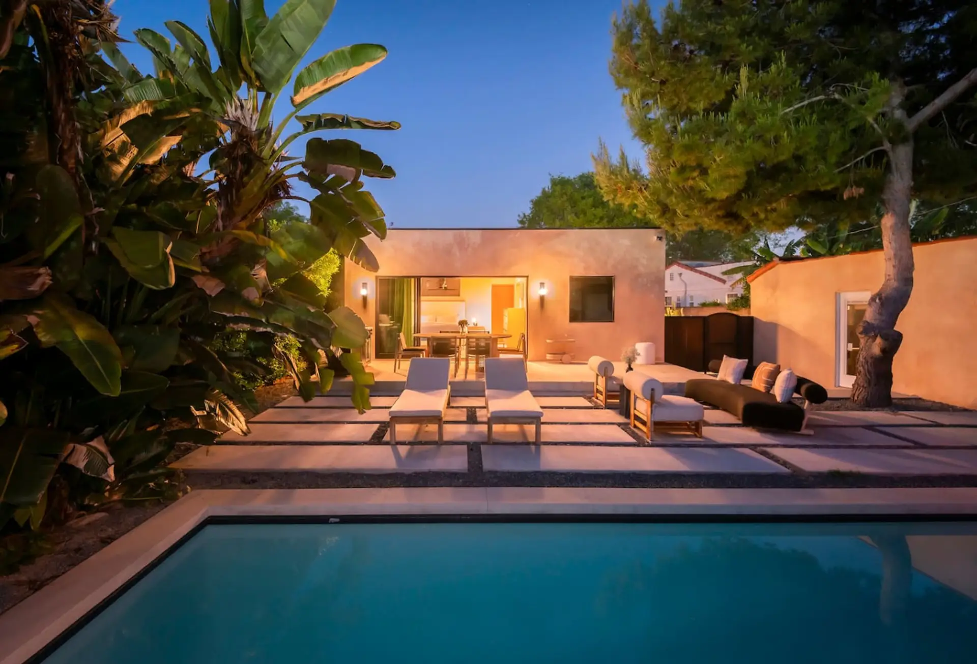 Private pool and spa perfect for relaxing under the California sun.