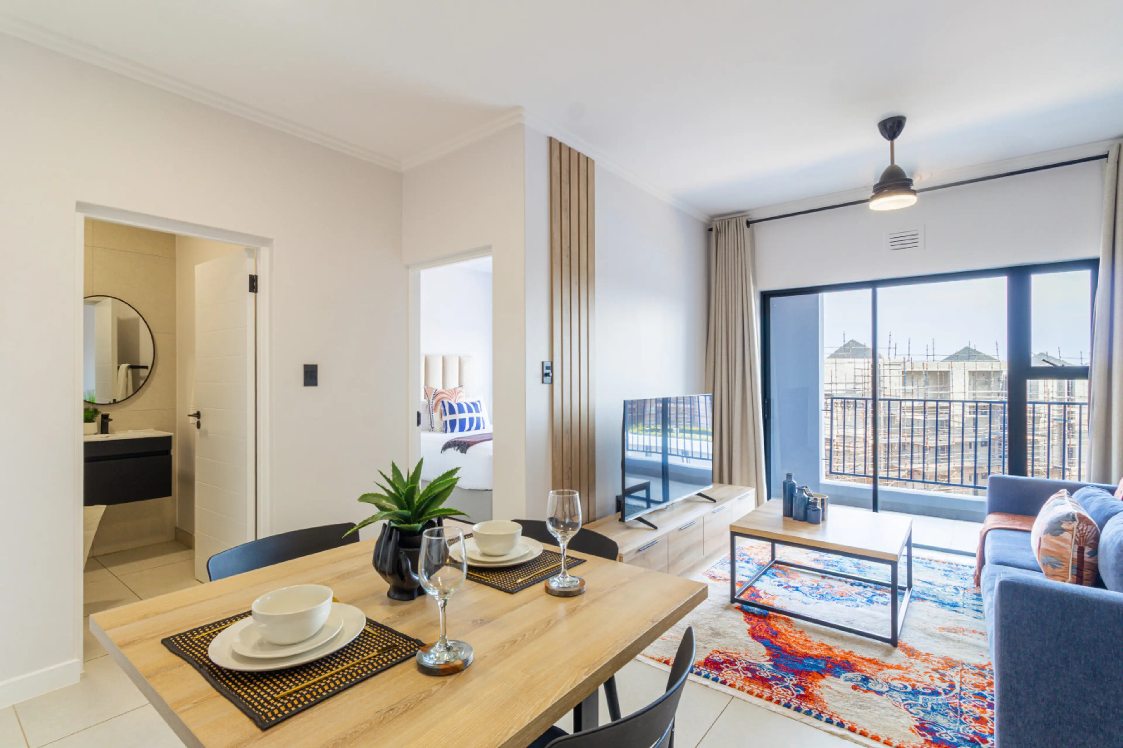 Lounge opening onto a private balcony overlooking the Ballito Life estate