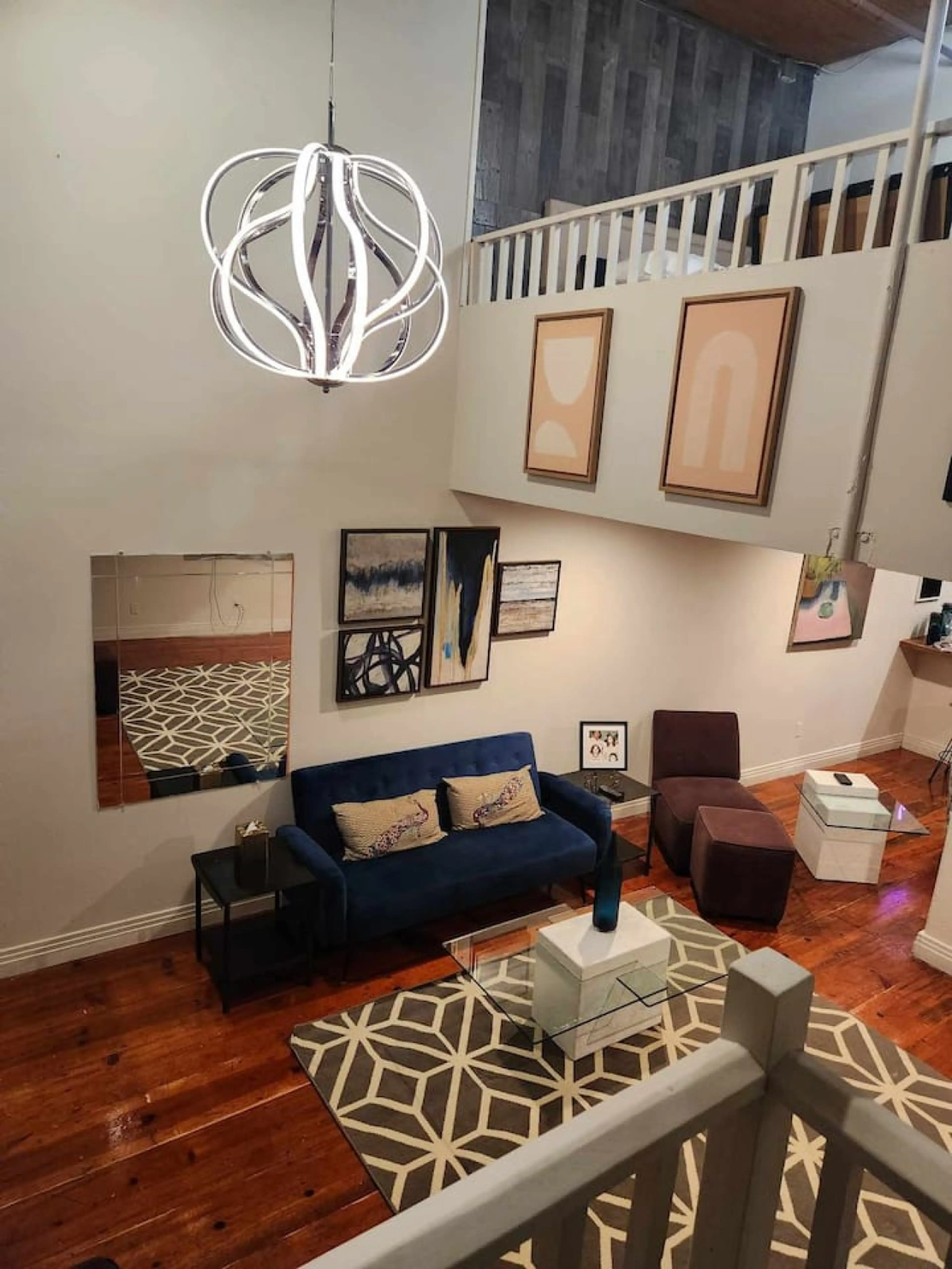 Split Level Loft Living Room