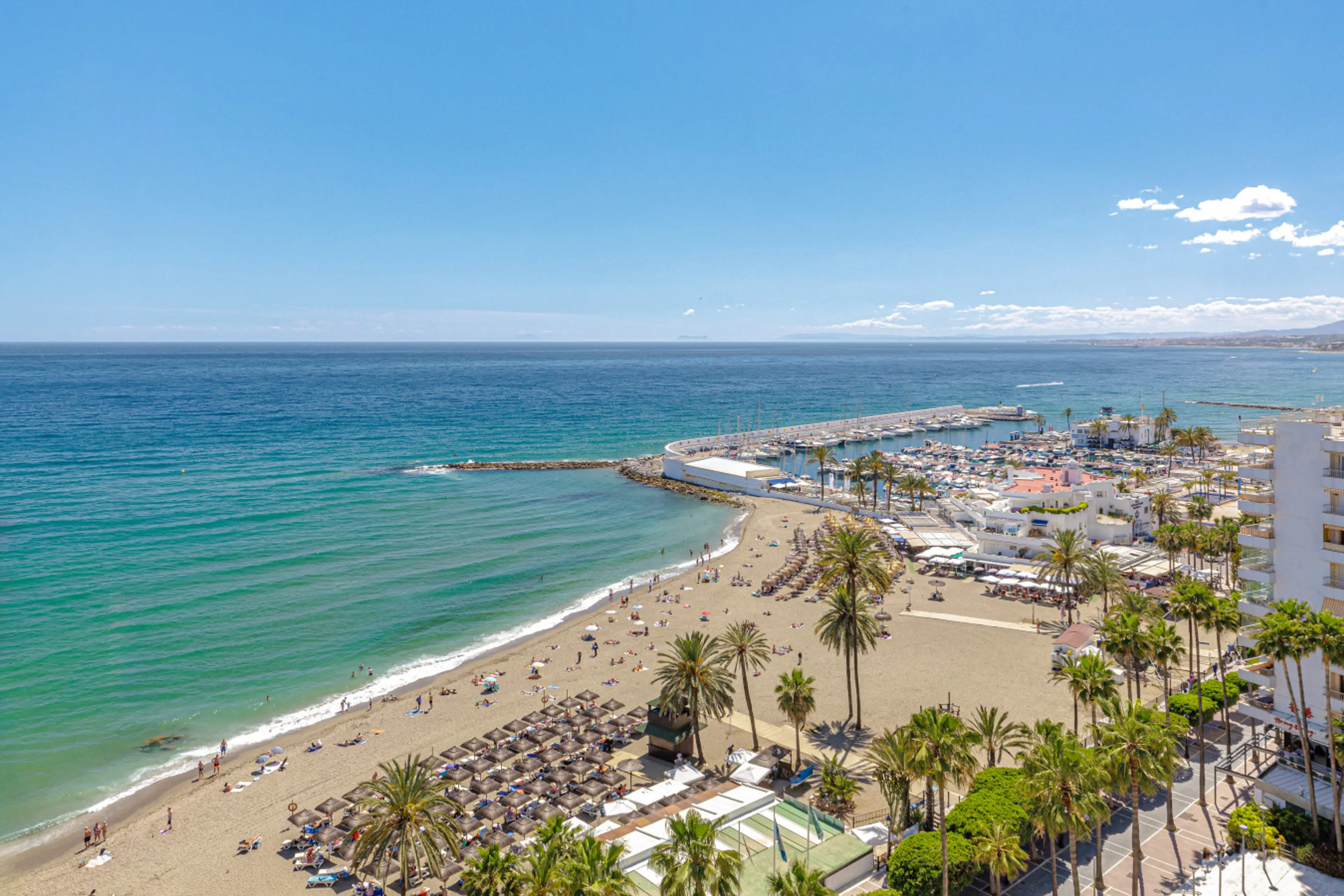 Private sea view balcony perfect for morning coffee and sunsets in Marbella.