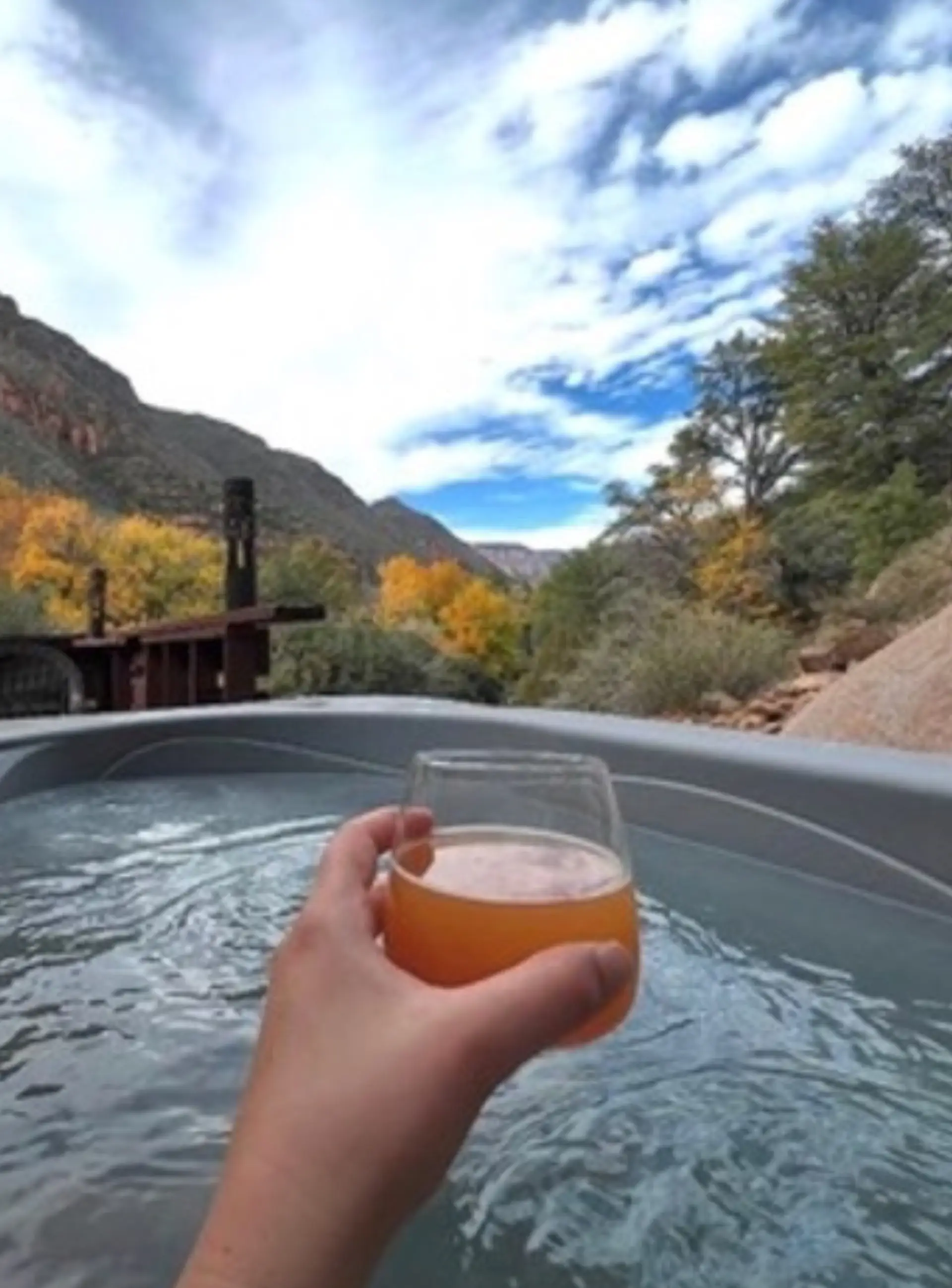 Unwind in your private hot tub with breathtaking canyon views