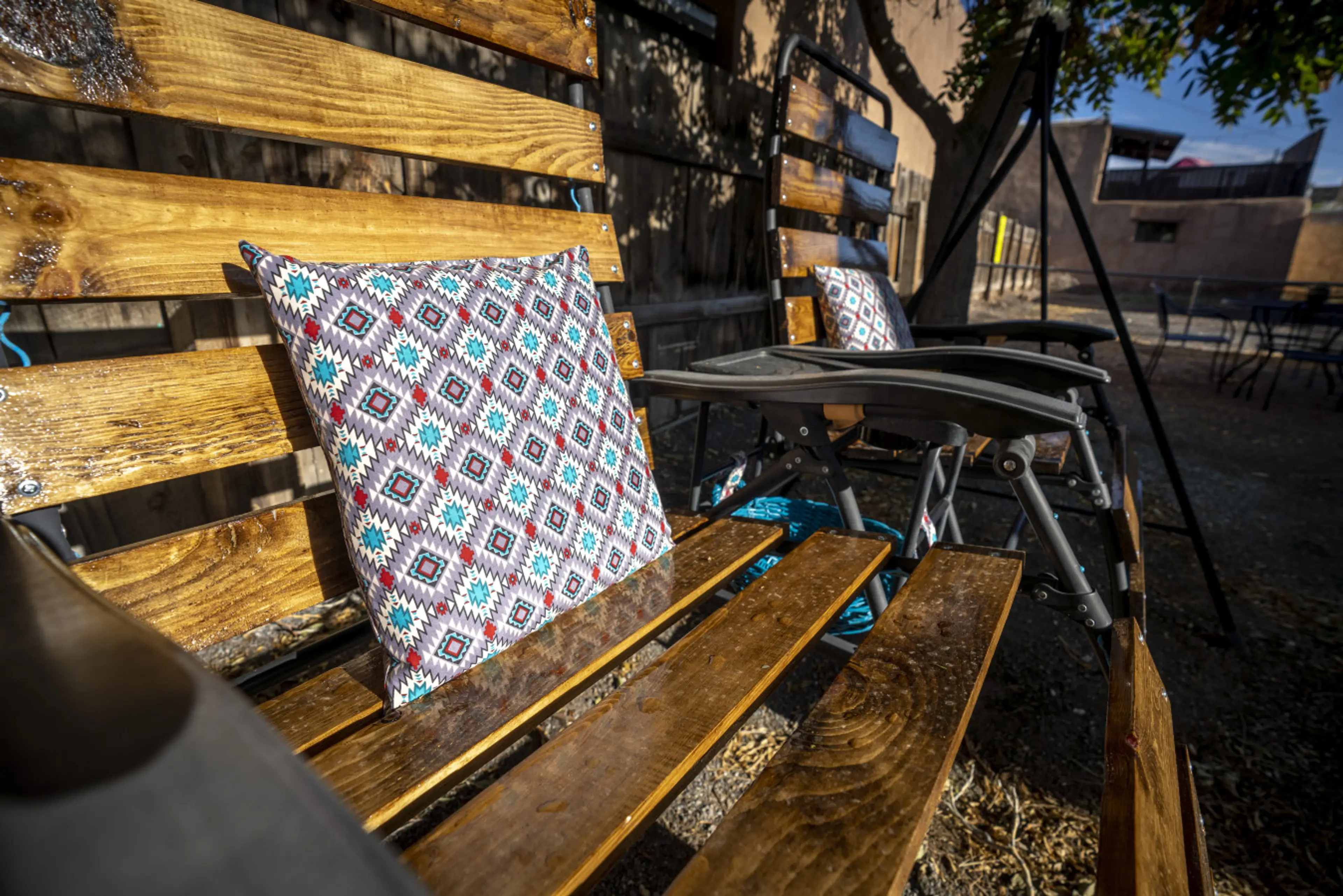 Main Home - Relax with a cool drink on our backyard swing!