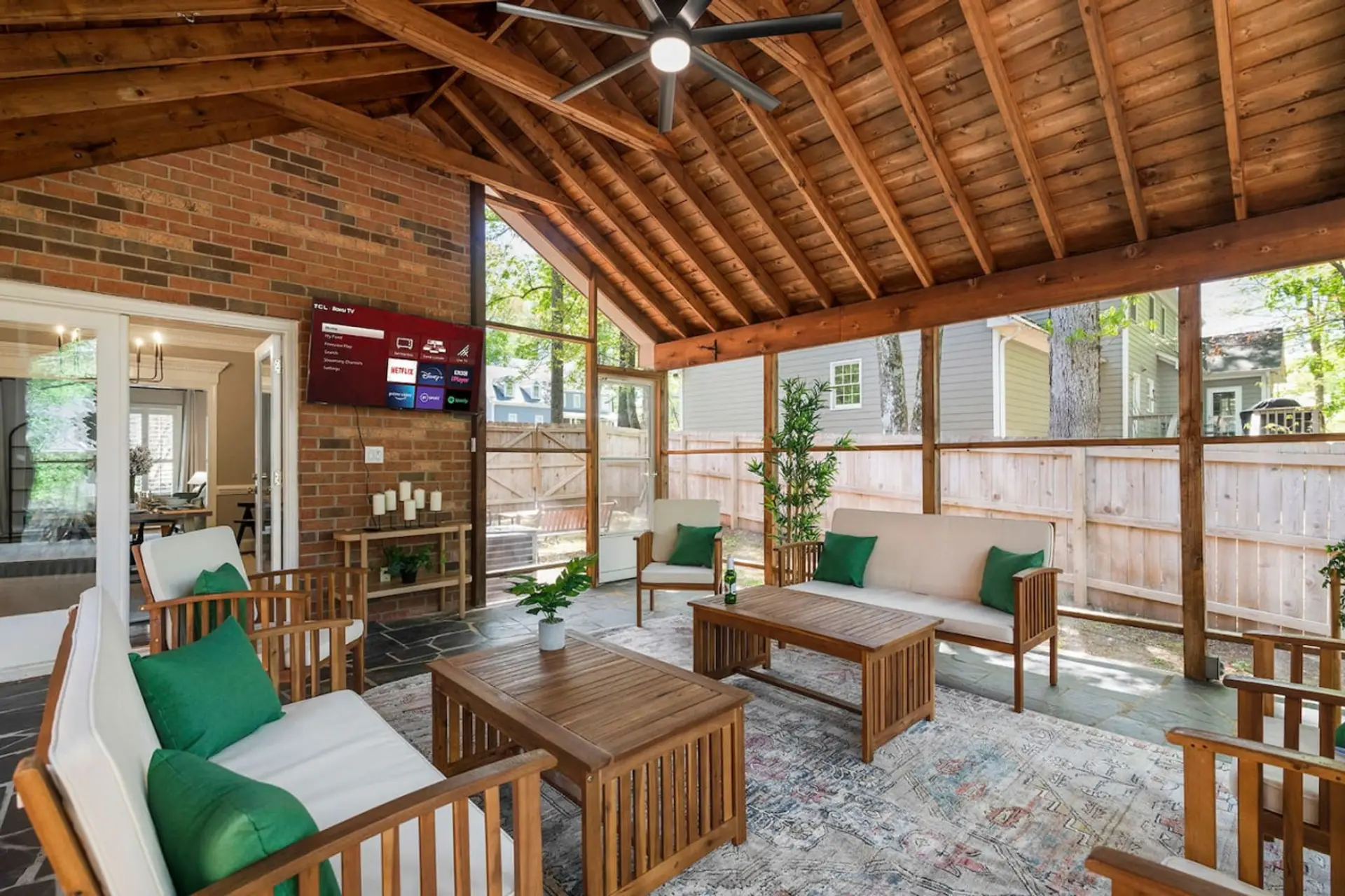 Refreshing lush green inspired lounge