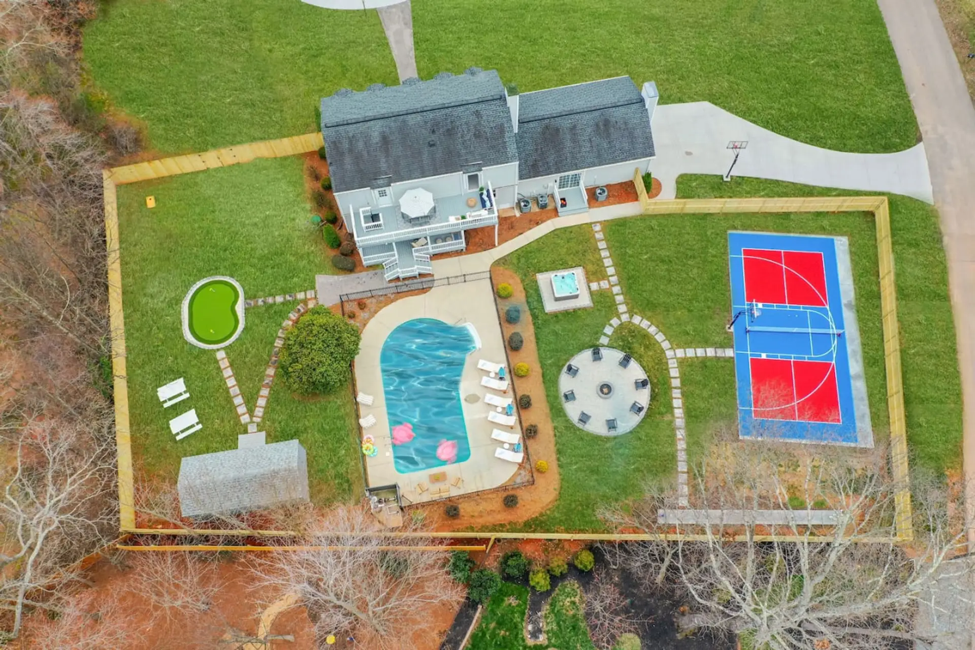 Luxury dream vacation at bird's eye view