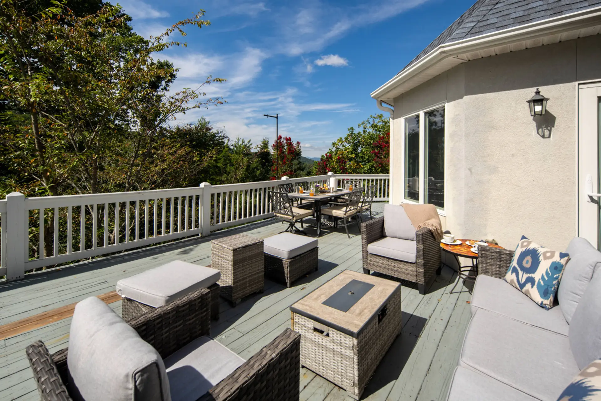 Spacious Deck | Outdoor lounge and dining areas with breathtaking mountain views