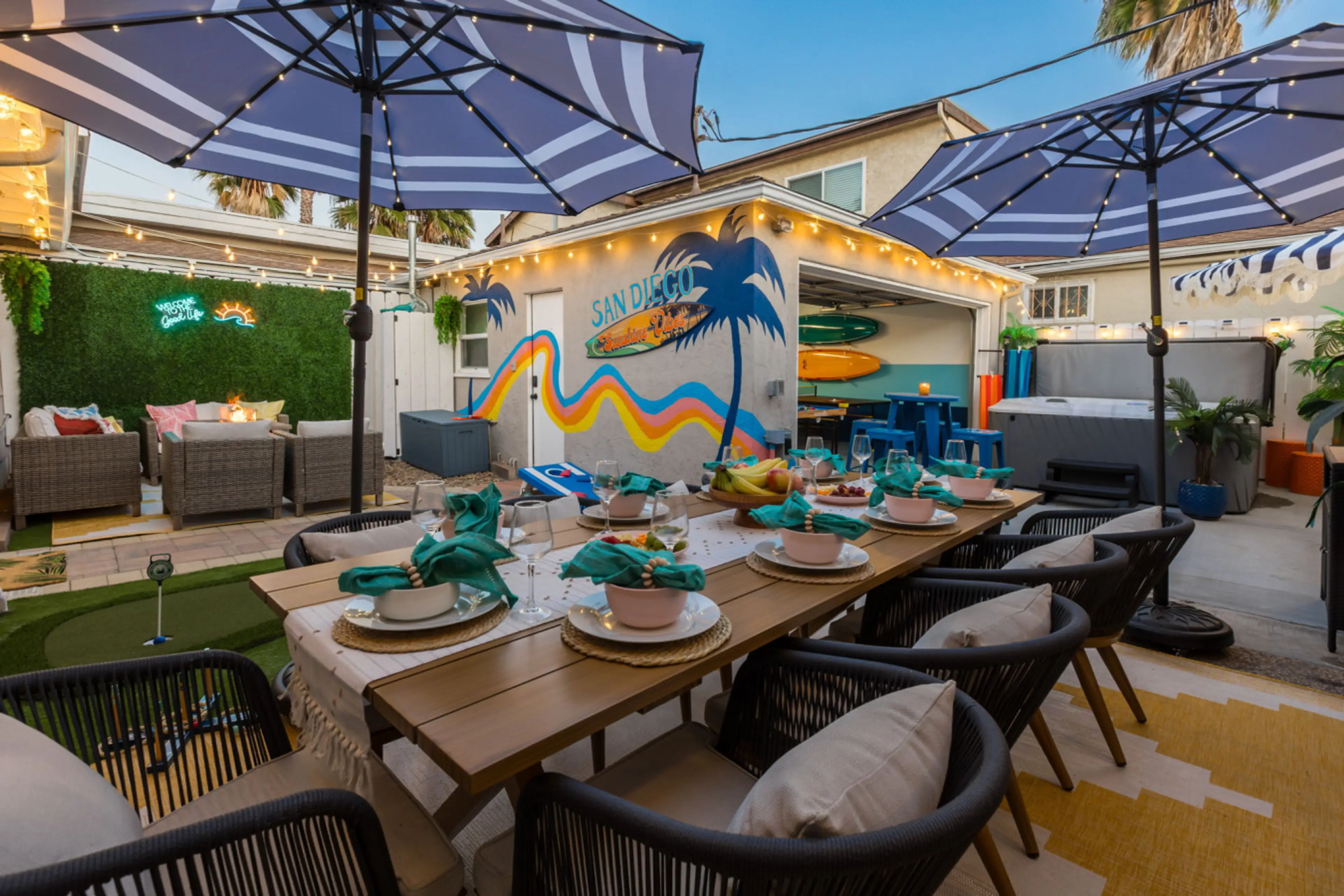 Dine outdoors in style with room for everyone to gather.