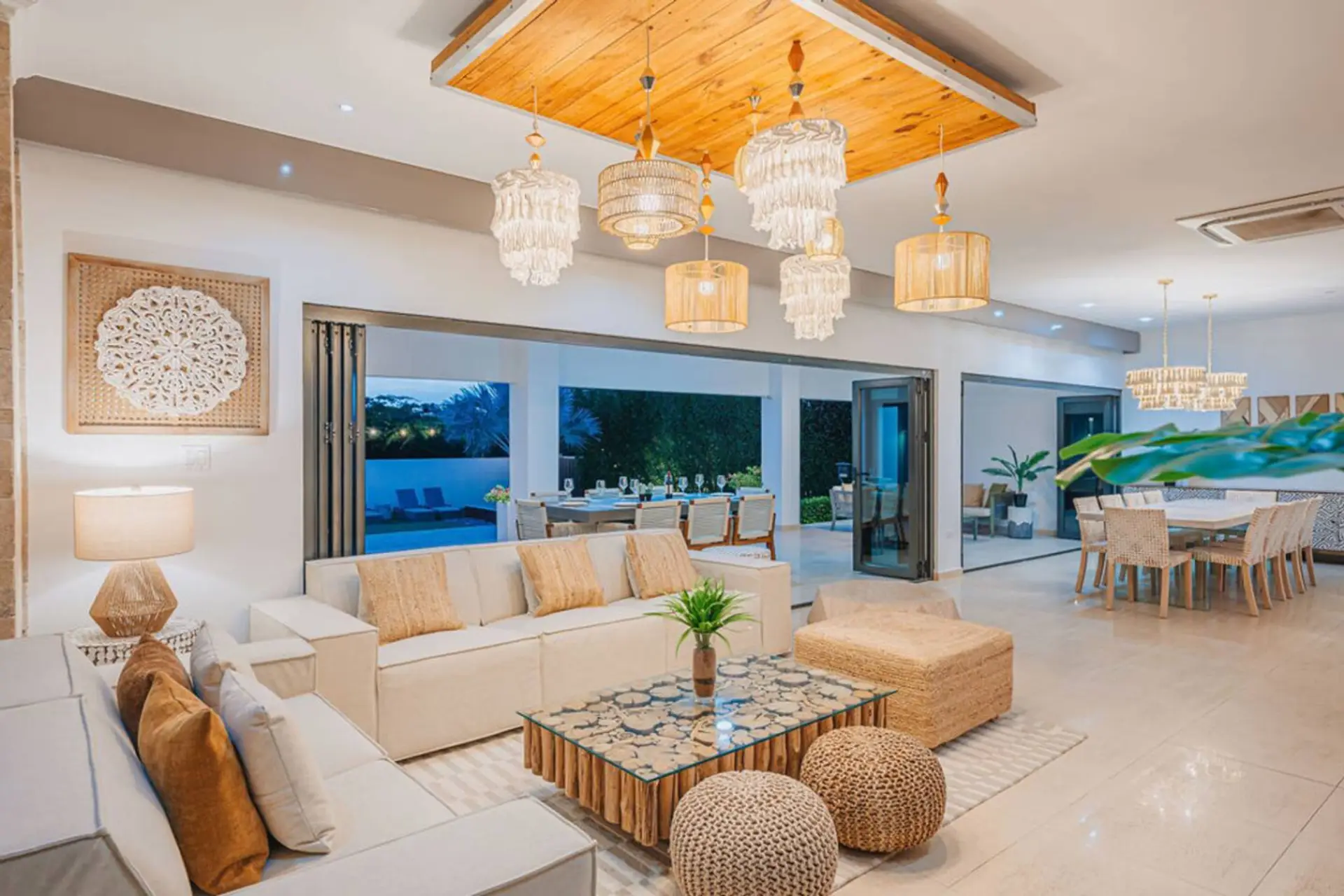 Indoor-outdoor living flows seamlessly! Experience modern design and island tranquility in one open space.