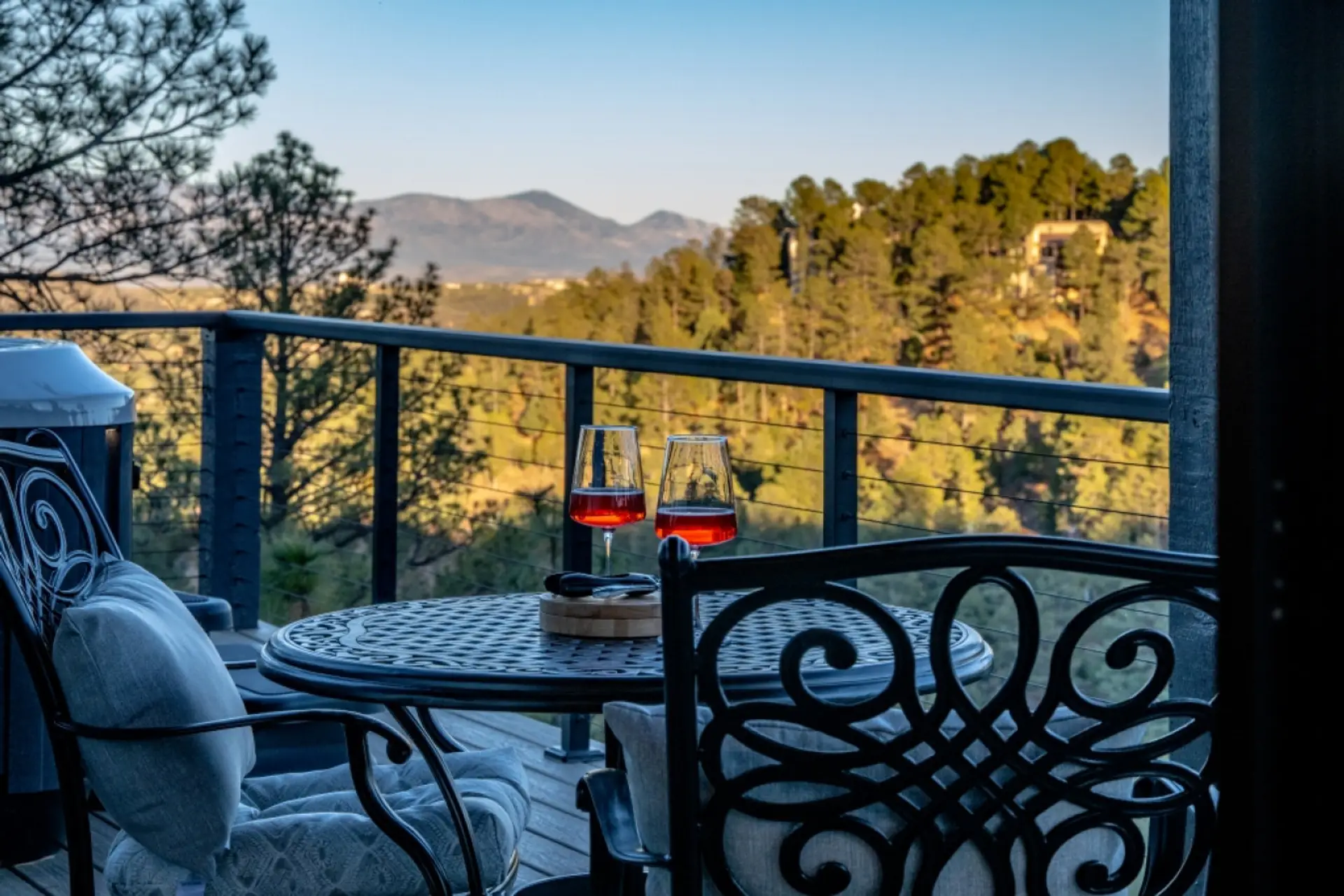 Stunning views of canyons, lush forest, Capitan mountains, and Spencer Theater
