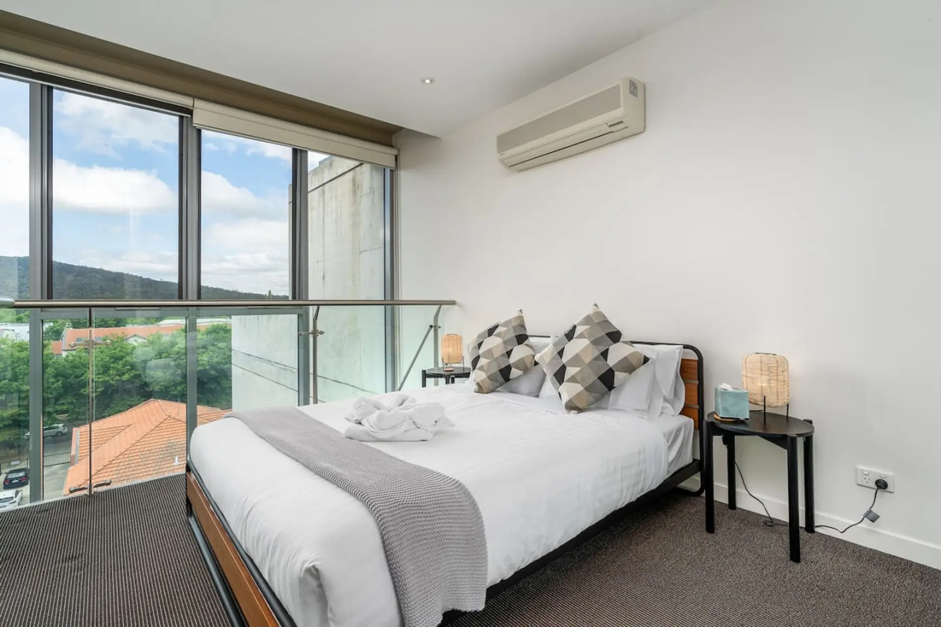 Indulge in comfort with a queen-size bed dressed in immaculate, professionally laundered linen.