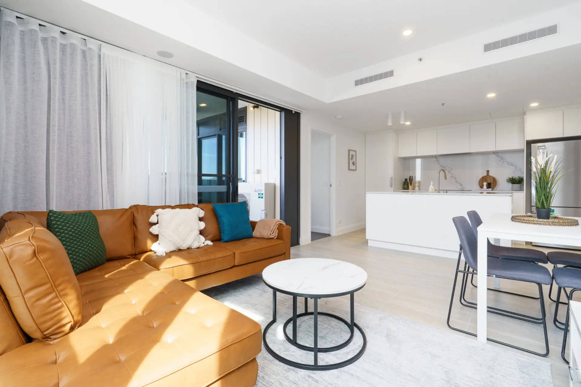 The bright living and dining spaces are designed for comfort and relaxation, with every detail thought through to make you feel at home.