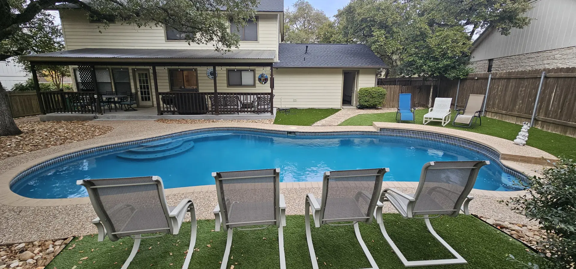 Awesome backyard oasis with heated pool
