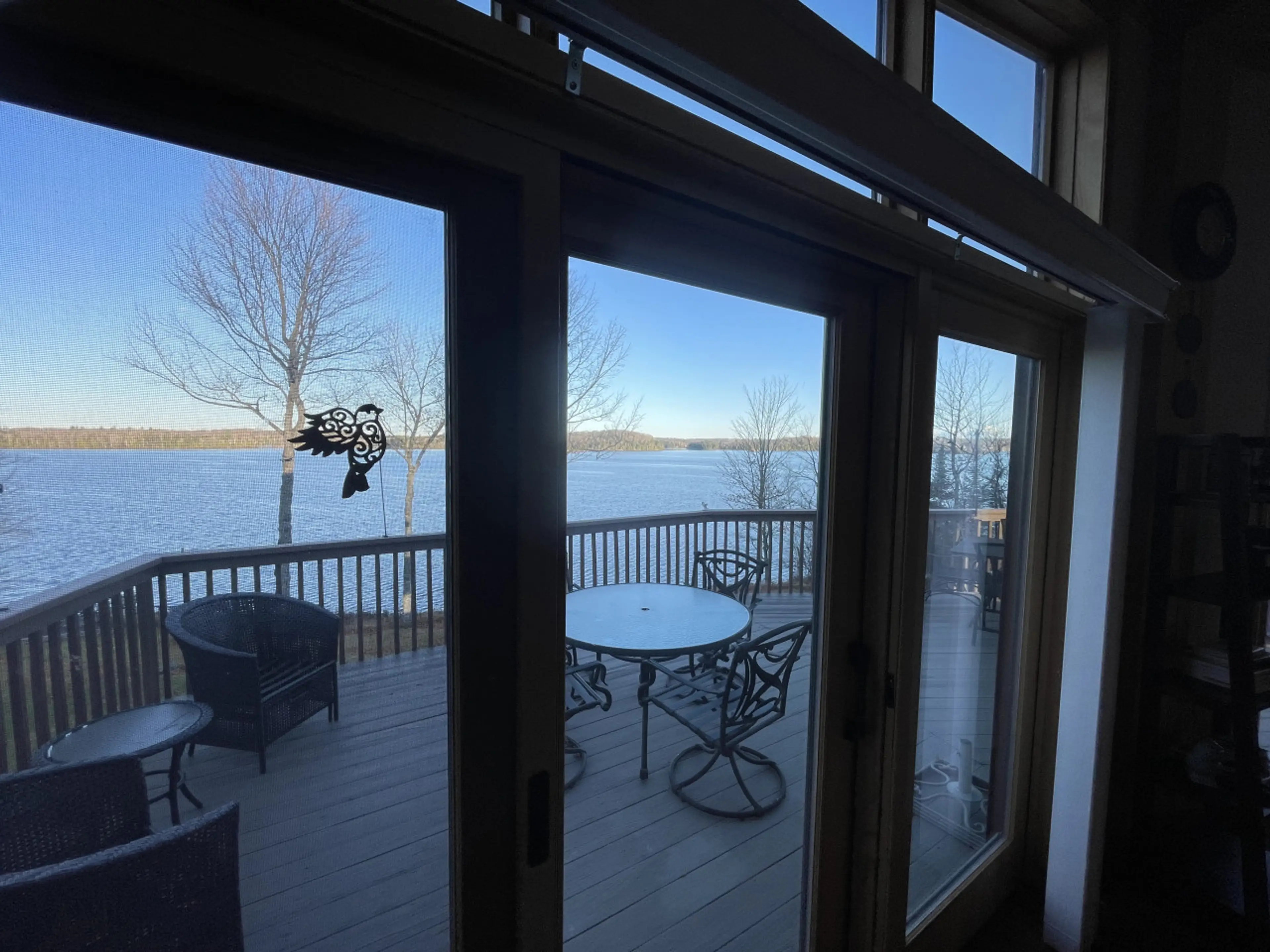 Lake view from dining area