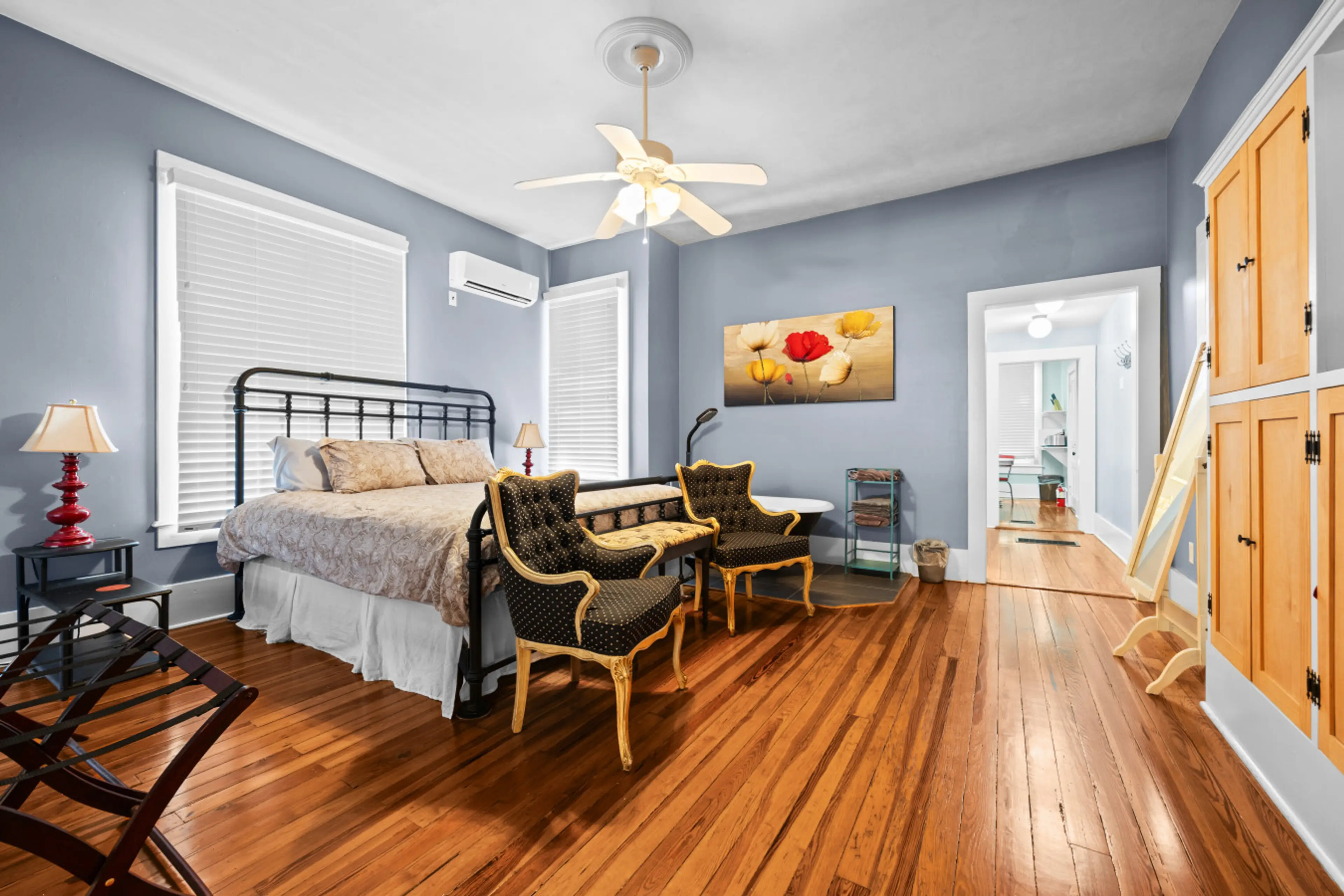 Fun clawfoot tub (there is a shower in the full bathroom)