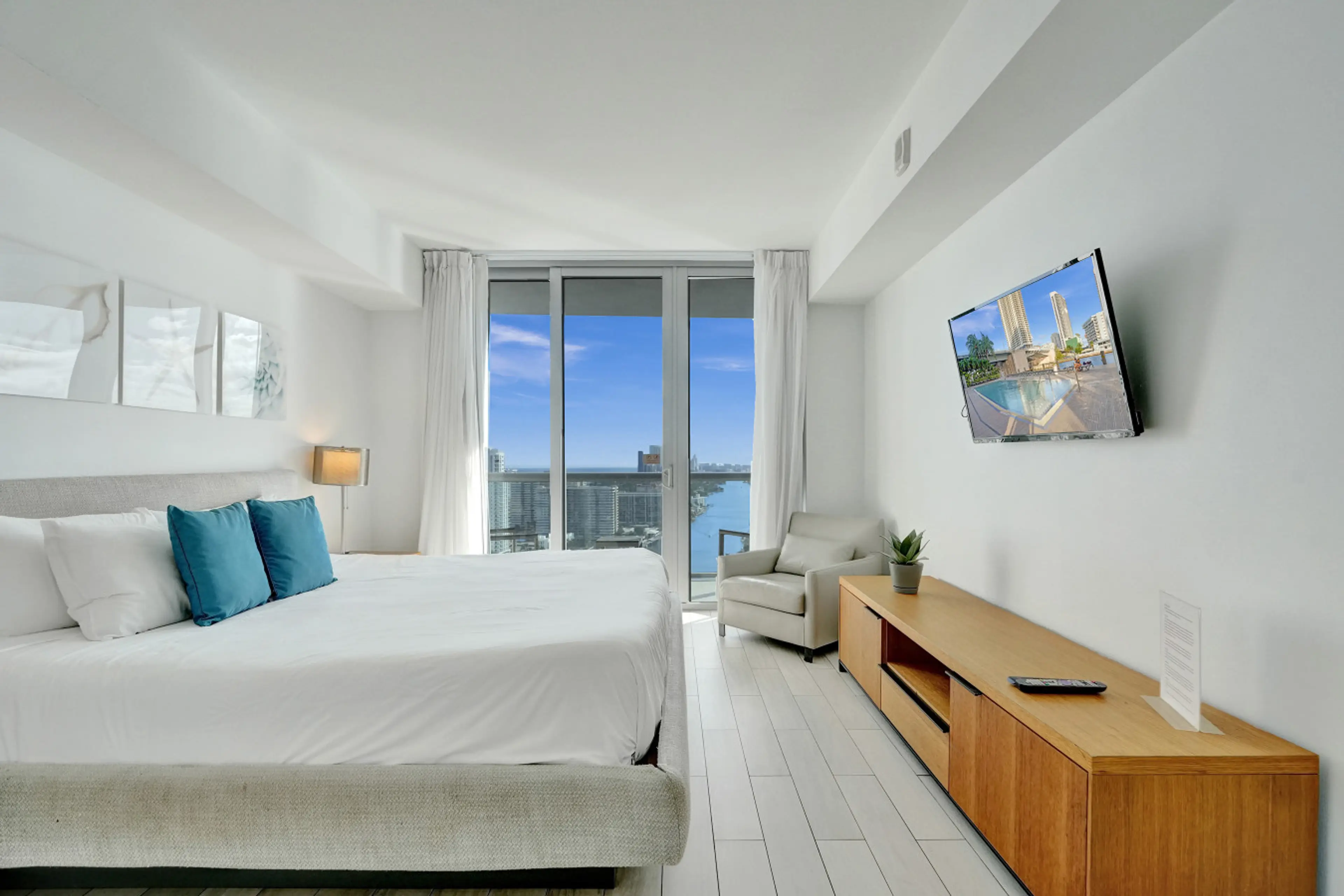 Master Bedroom with Canal and Partial Ocean View