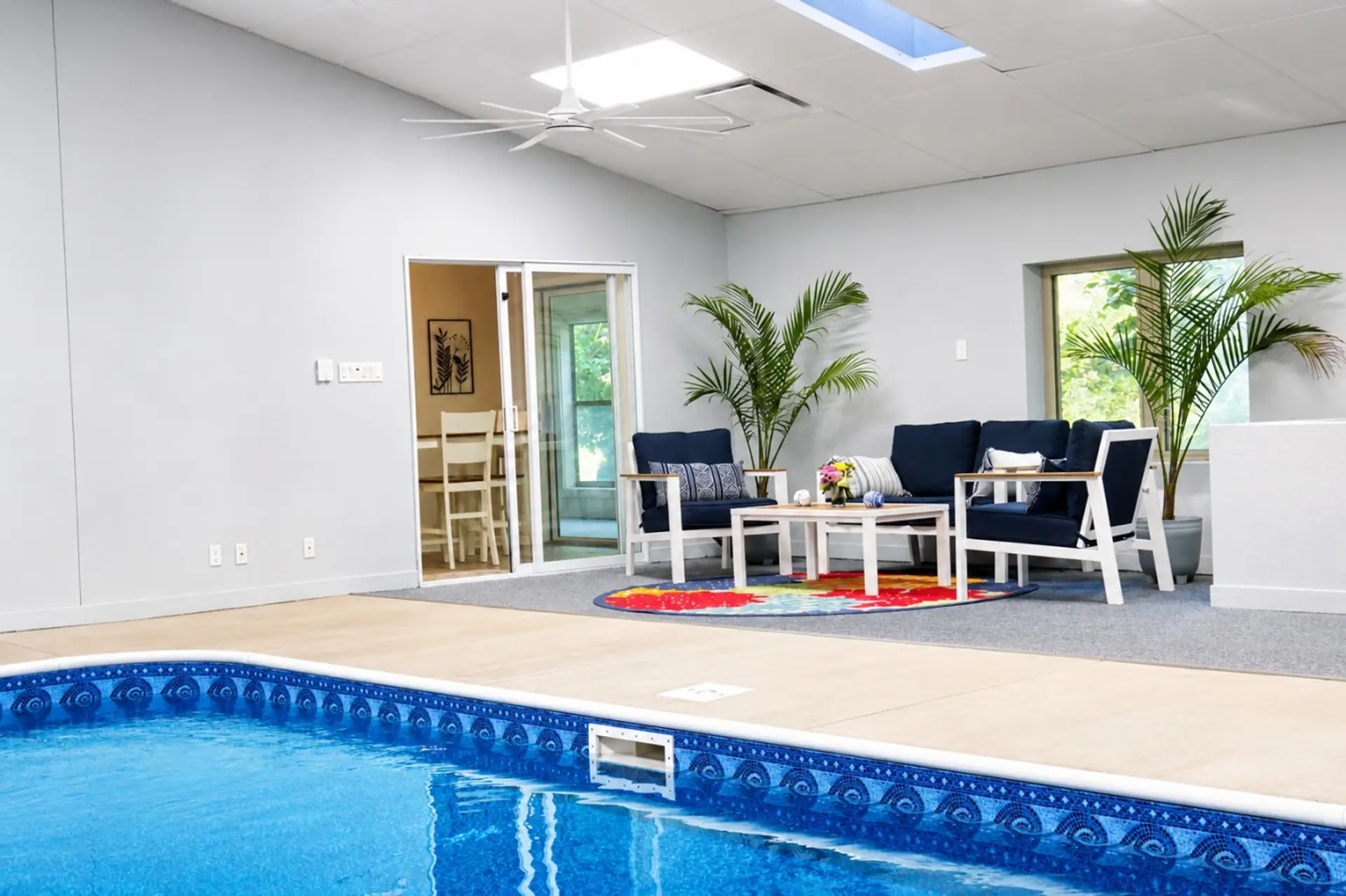 Large private indoor heated pool