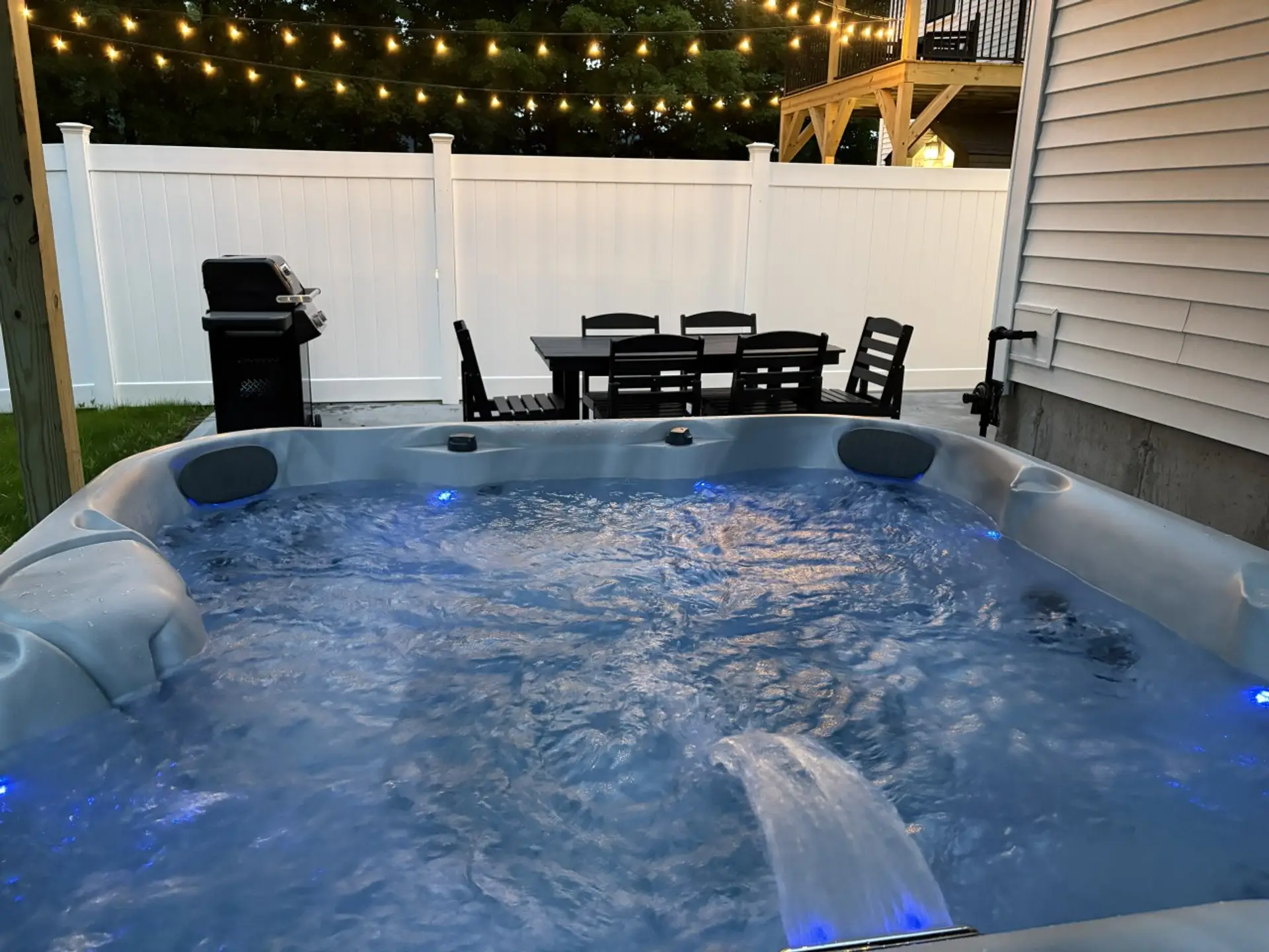Carriage House: Full gut renovation completed in 2026. Beautiful irrigated backyard with new 7 person hot tub, Weber Grill, and outdoor dining table on new oversized patio