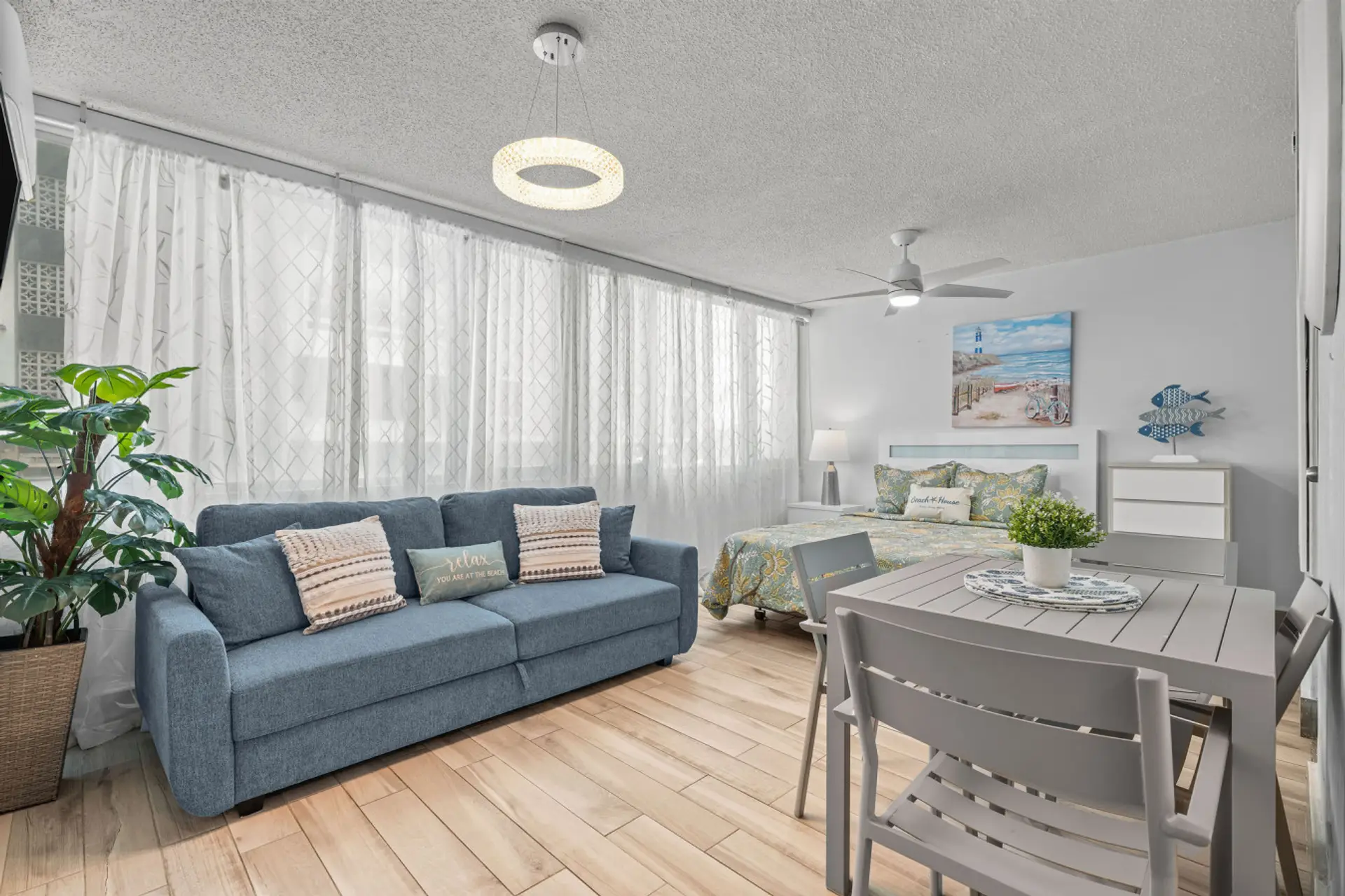 Lots of light in room plus blackout curtains