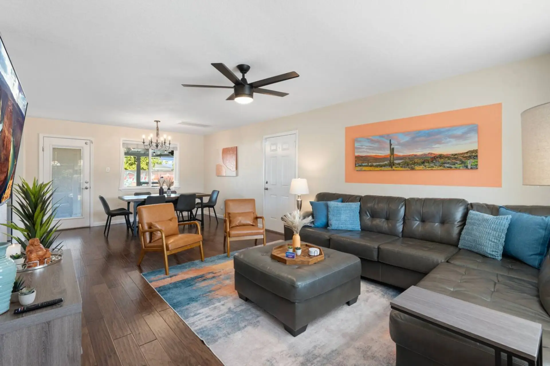 Open-concept living area with comfortable seating and plenty of space to unwind, connect, or plan tomorrow’s adventures.