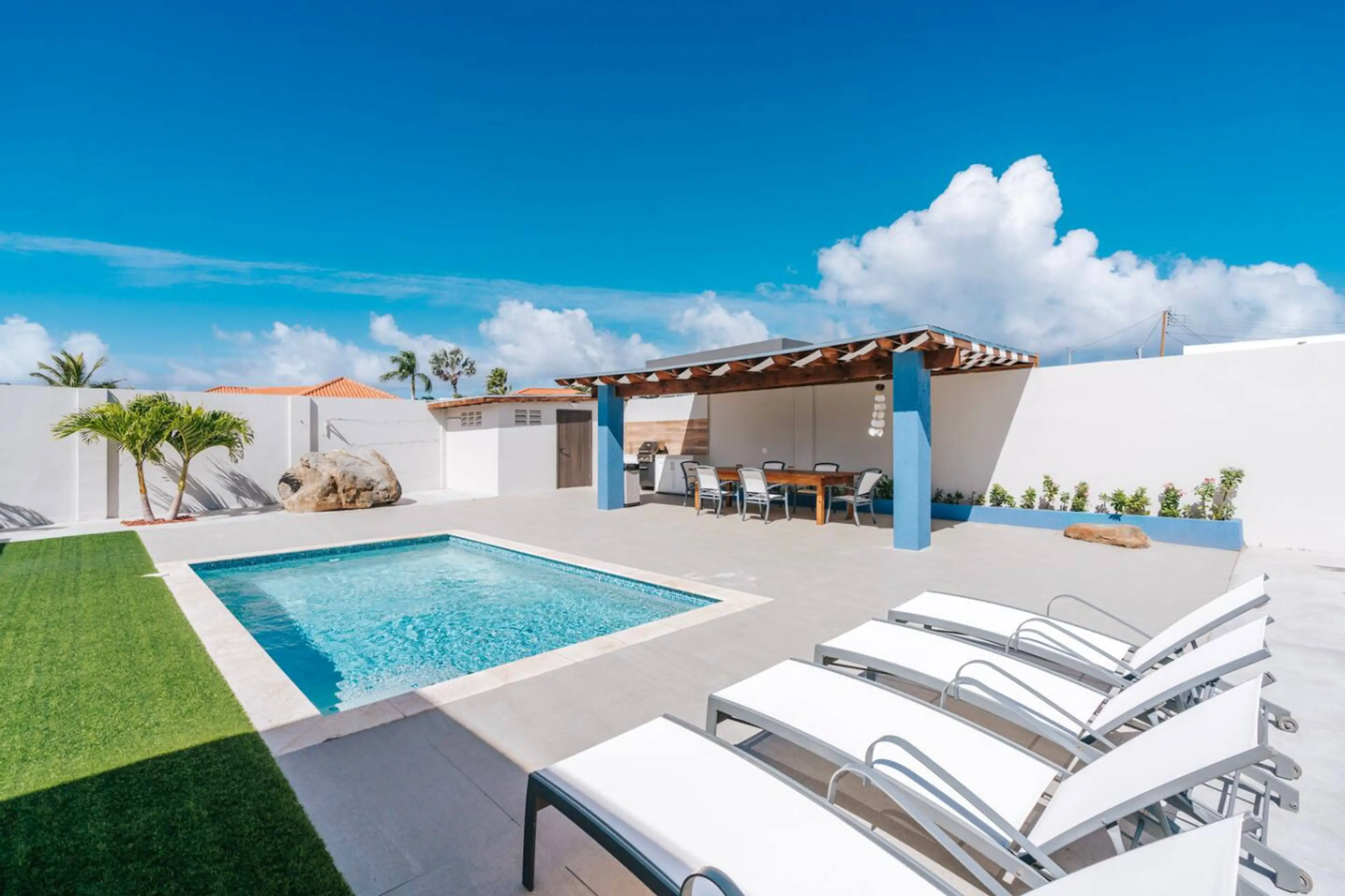 Private pool, cabana, and loungers for your enjoyment.