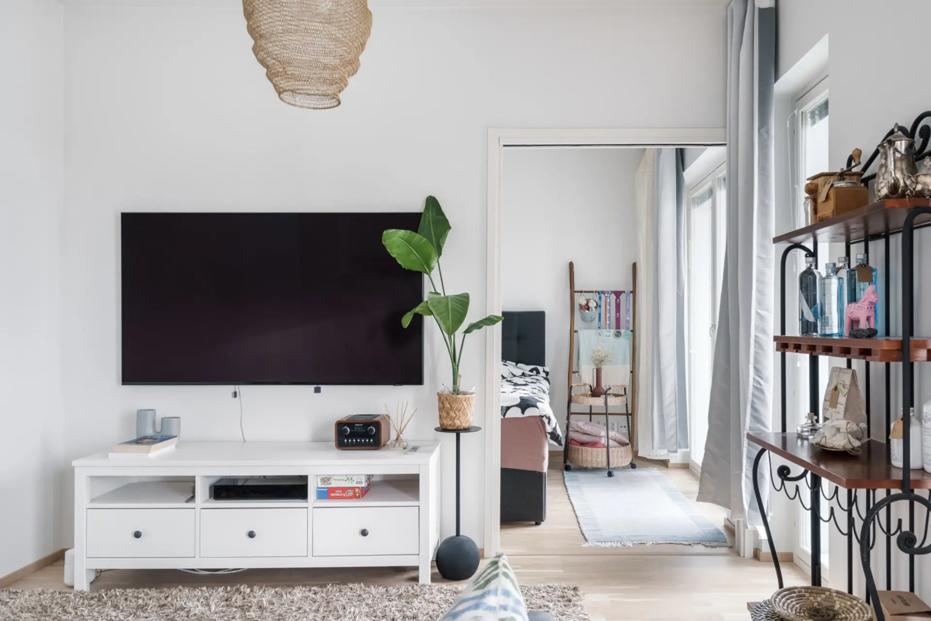 Enjoy your favorite shows on the TV from the comfort of the sofa.