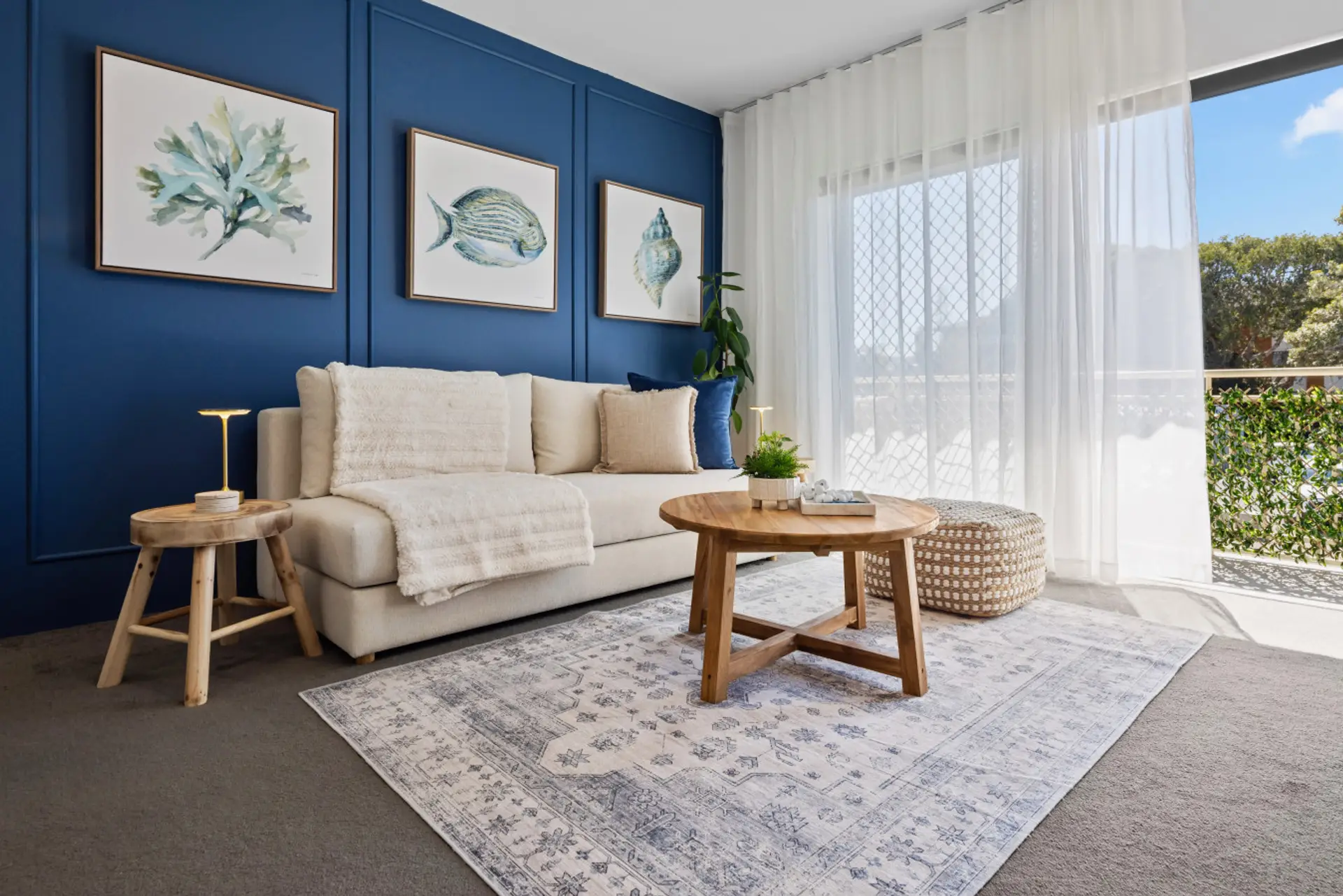 Stylish open-plan living with designer touches and quality furnishings