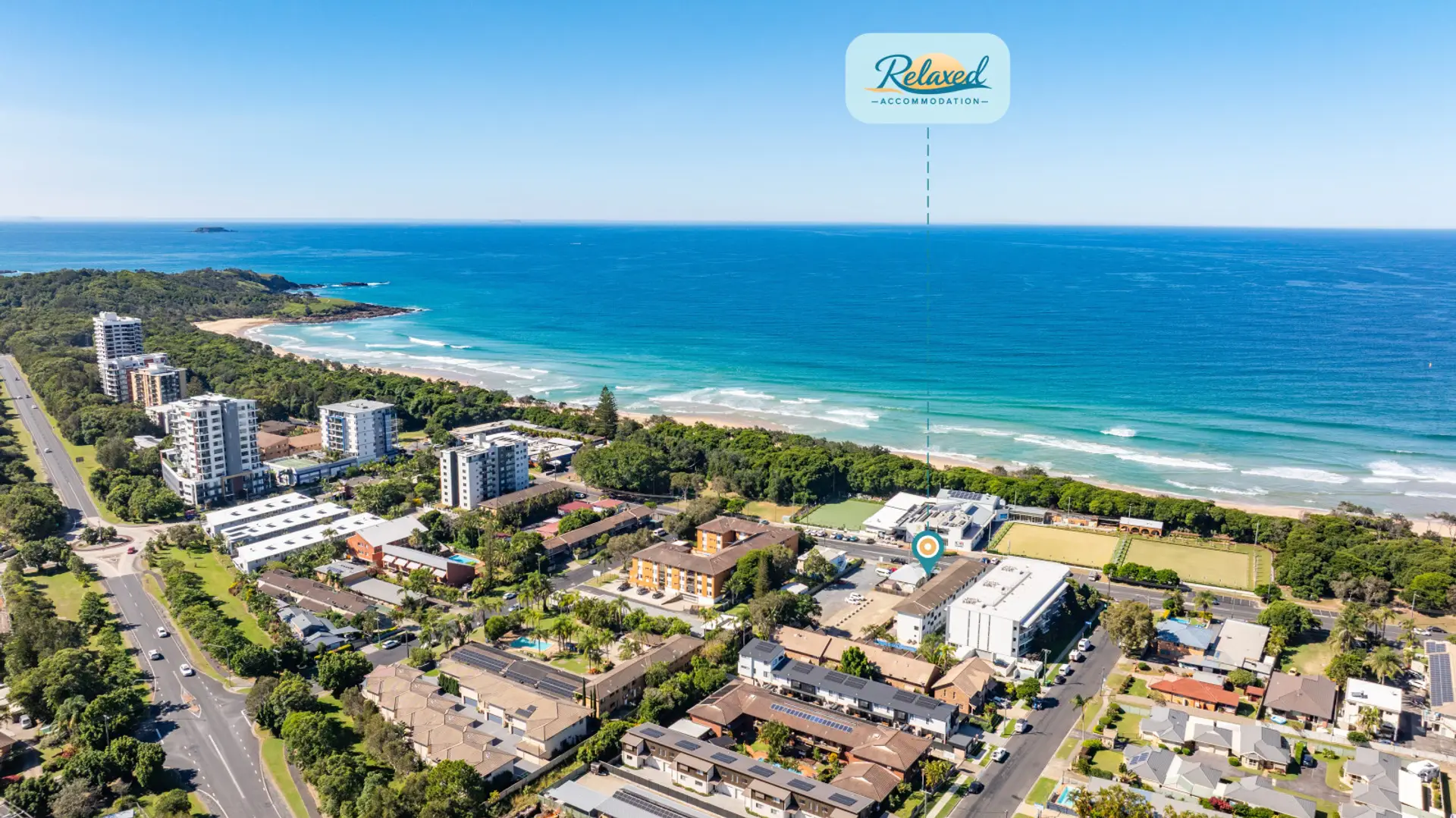 Park Beach and Coffs Harbour — directly opposite your front door