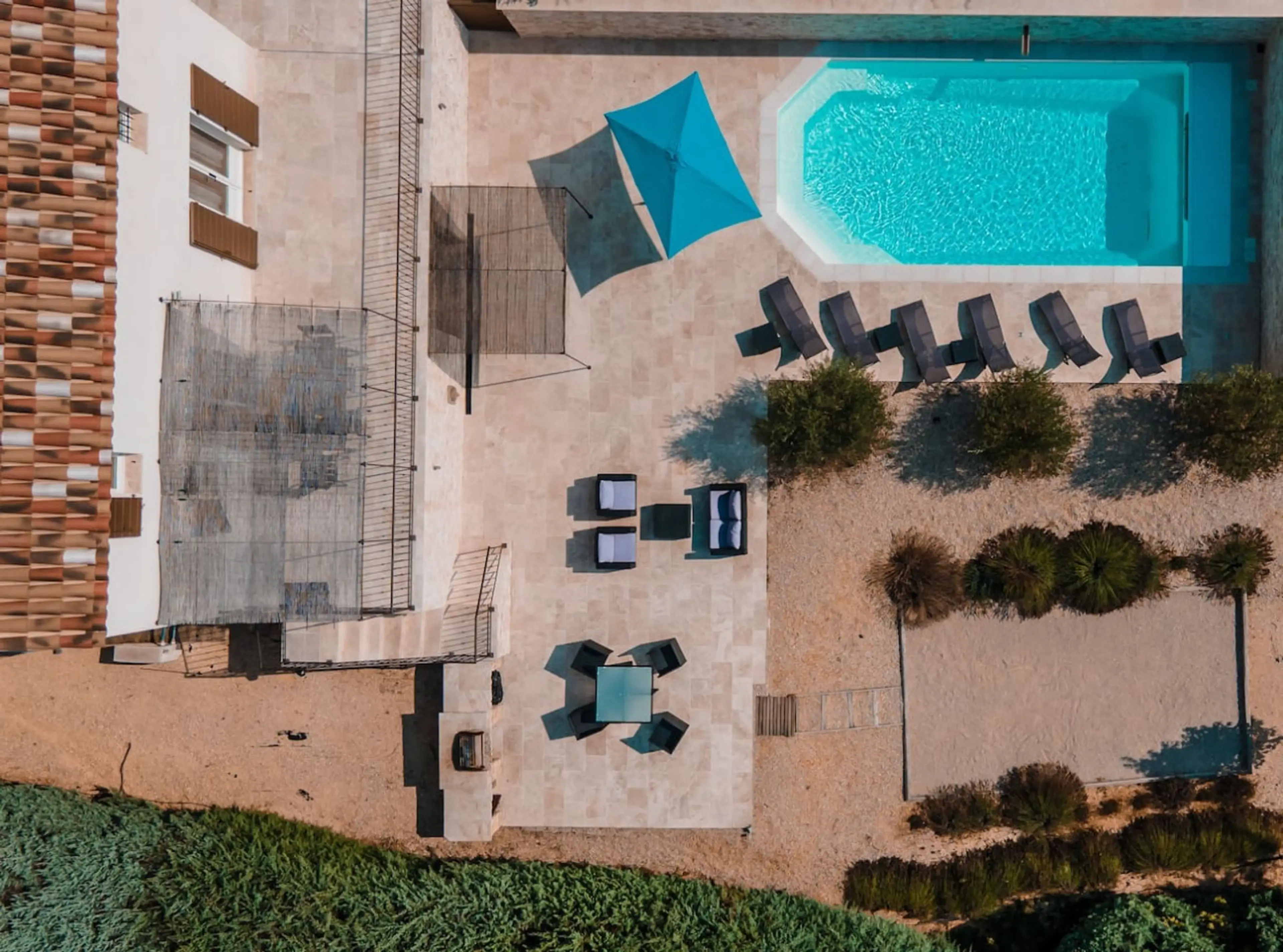 Full outside view of the villa