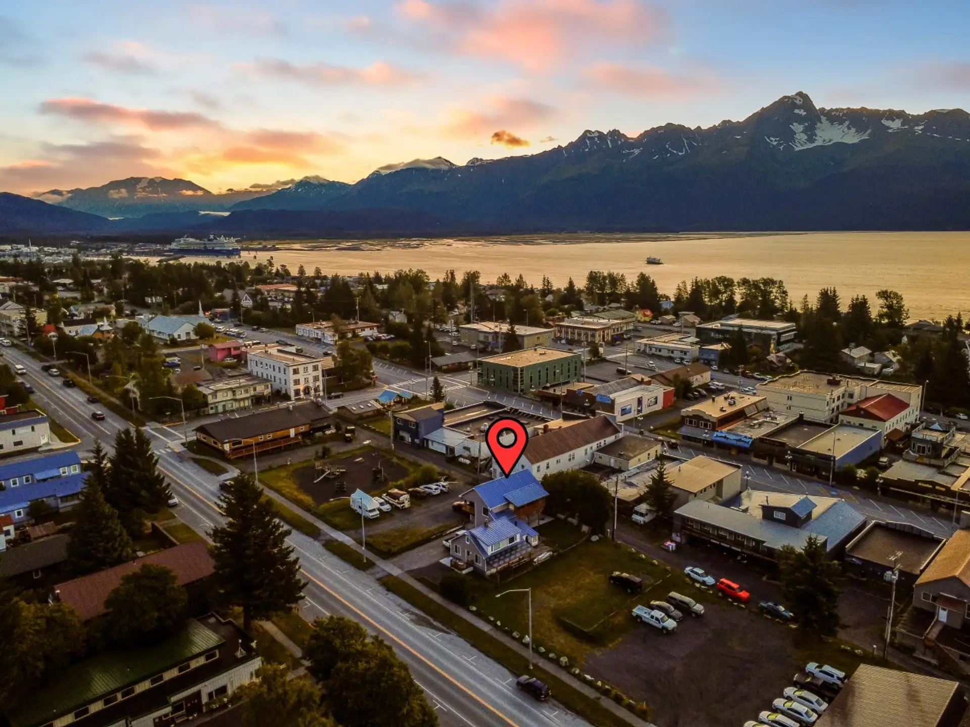 Right in the heart of downtown Seward, one block away from the main strip