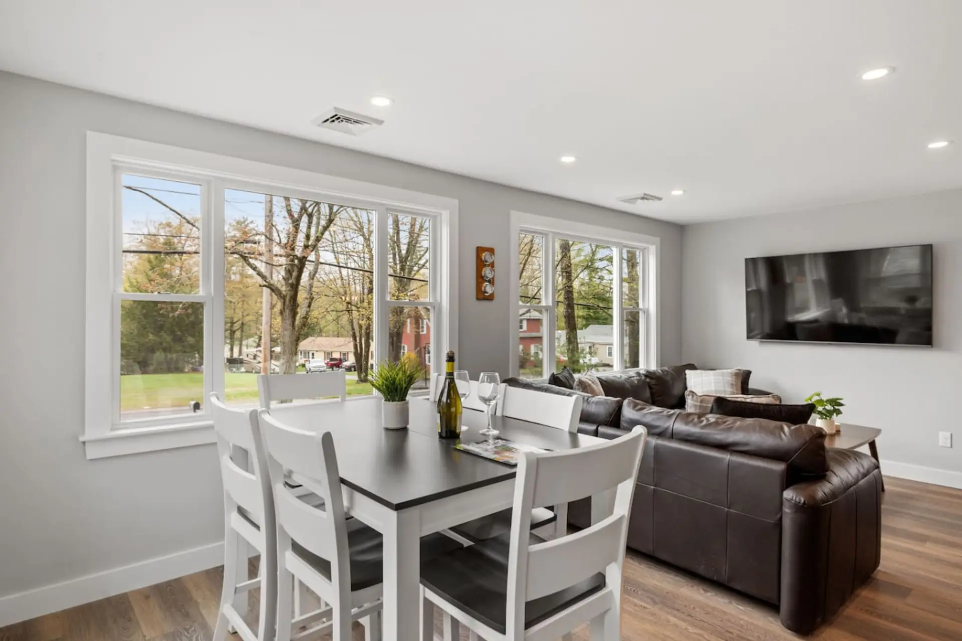 Elegant dining area bathed in natural light for cozy meals