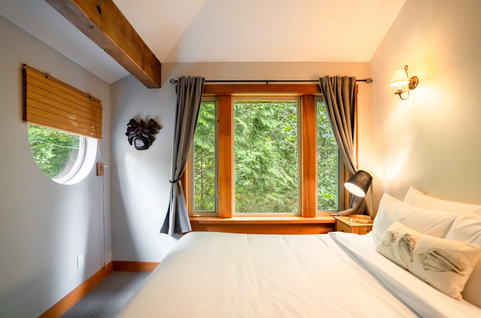 First upstairs bedroom - view into trees