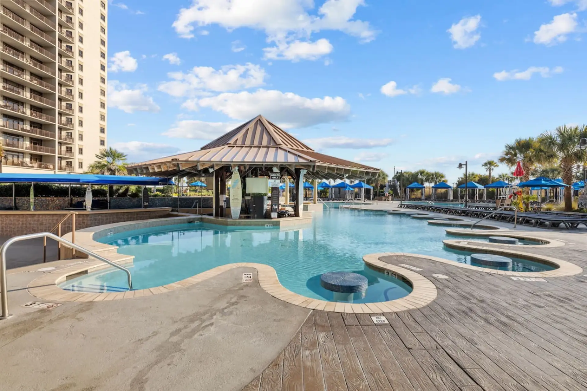 The swim up bar is the perfect spot to cool off, sip a frozen drink, and embrace the ultimate vacation mode.