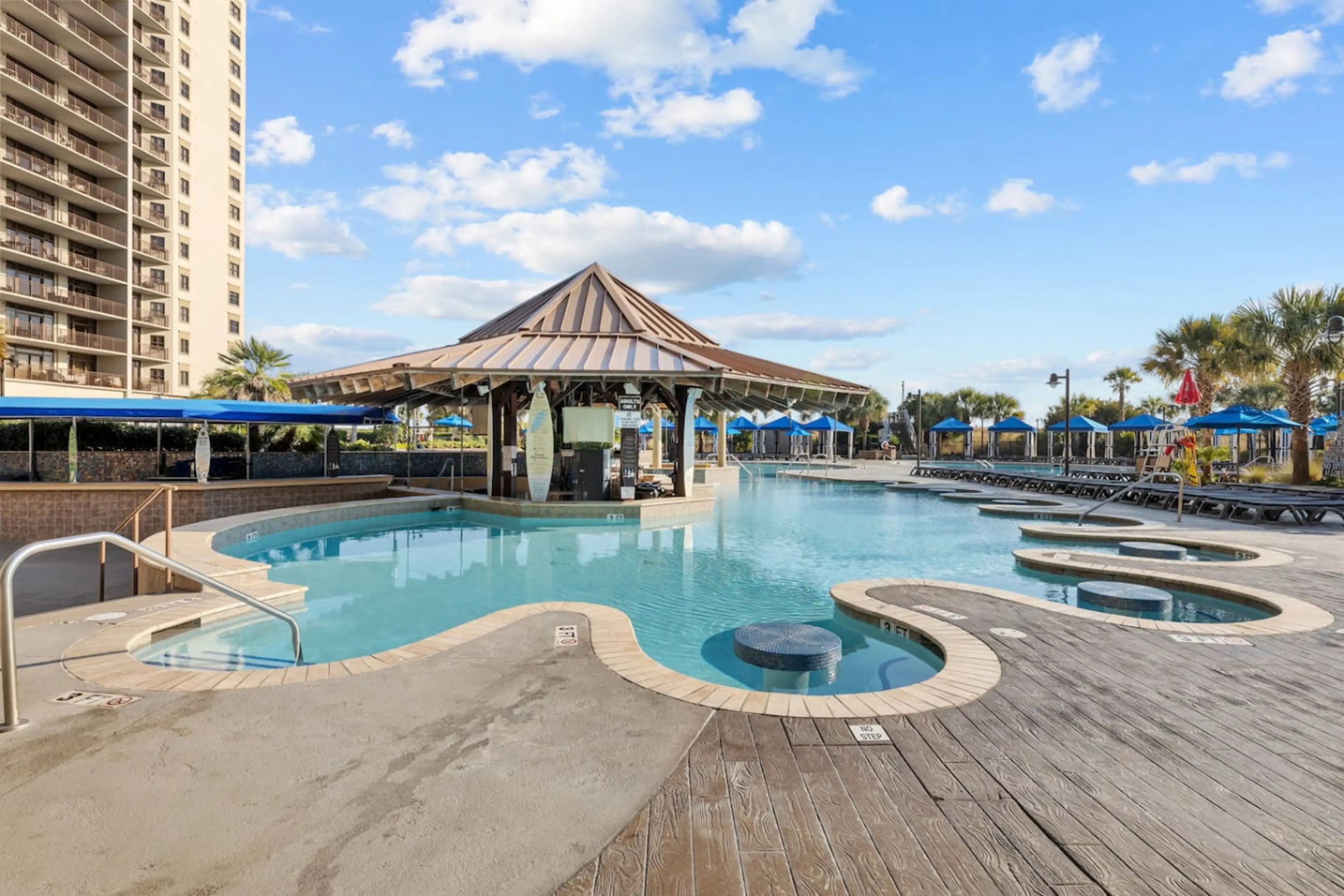 The swim up bar is the perfect spot to cool off, sip a frozen drink, and embrace the ultimate vacation mode.