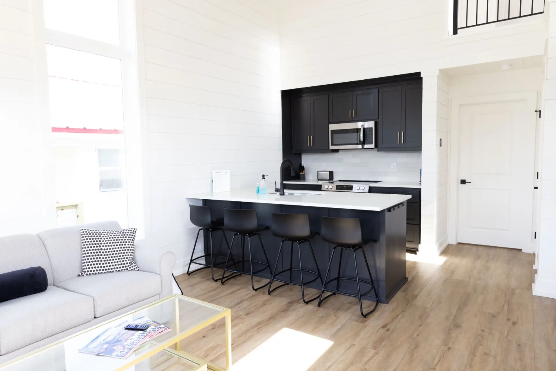 Living room and kitchen